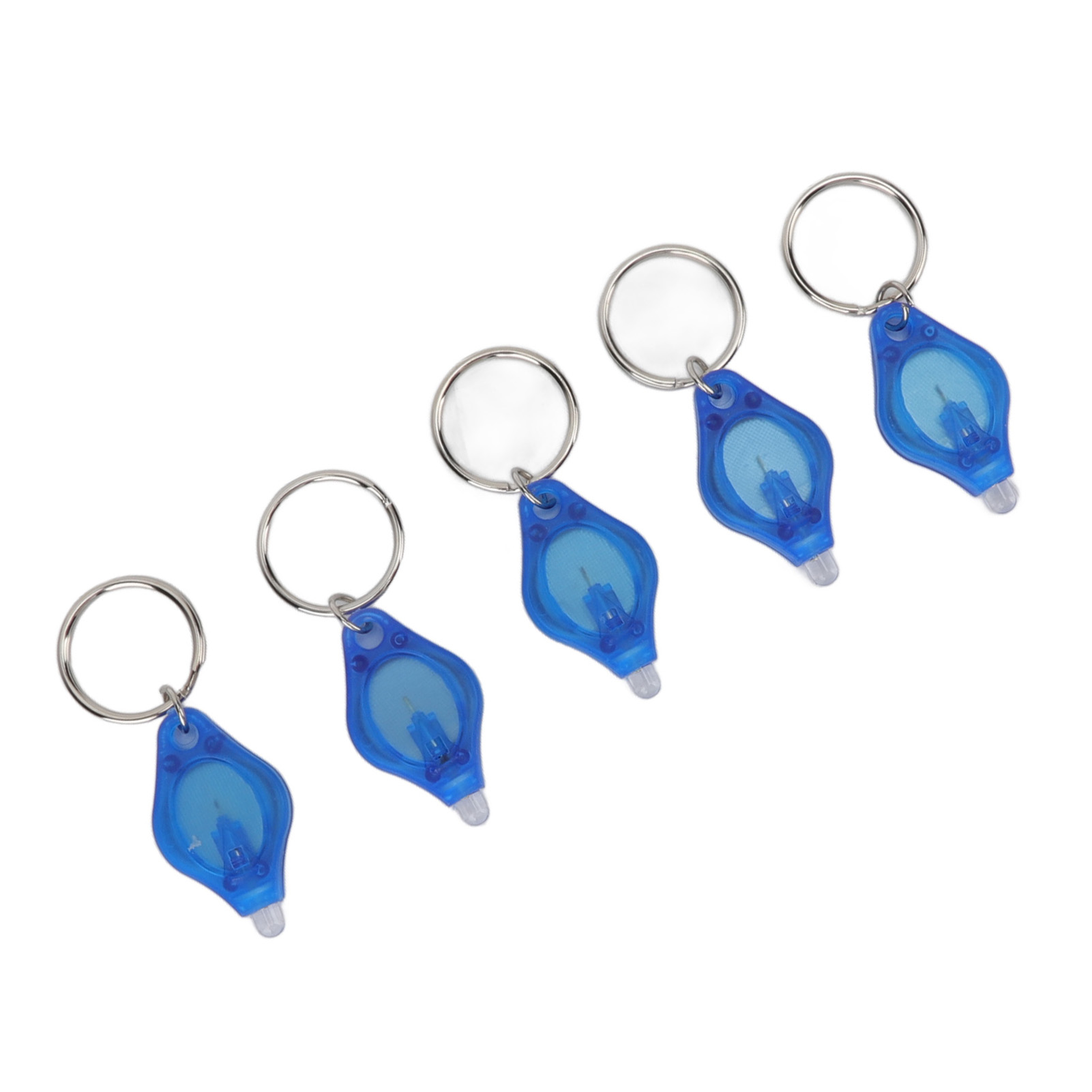 5-teiliges Mini-led-schlüsselanhänger-taschenlampen-set, Tragbare Schmuck-schlüsselanhänger-taschenlampe, Blaulicht-erkennung