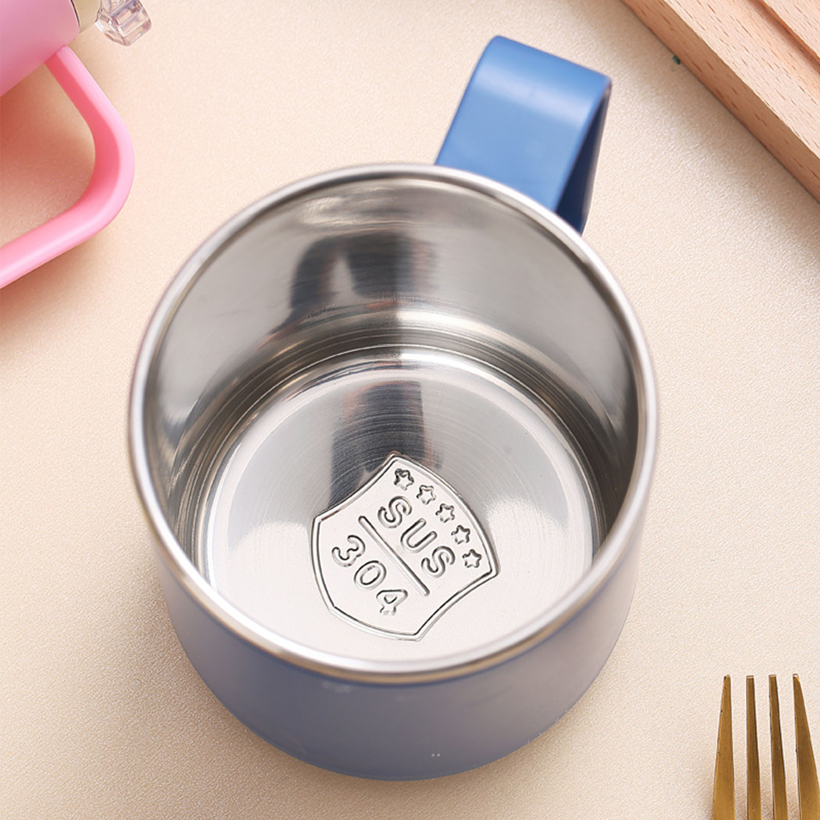 Kaffeebecher 460 Ml, Edelstahl 304, Auslaufsicher, Elegant, Tragbarer Becher Für Outdoor-aktivitäten, Blau