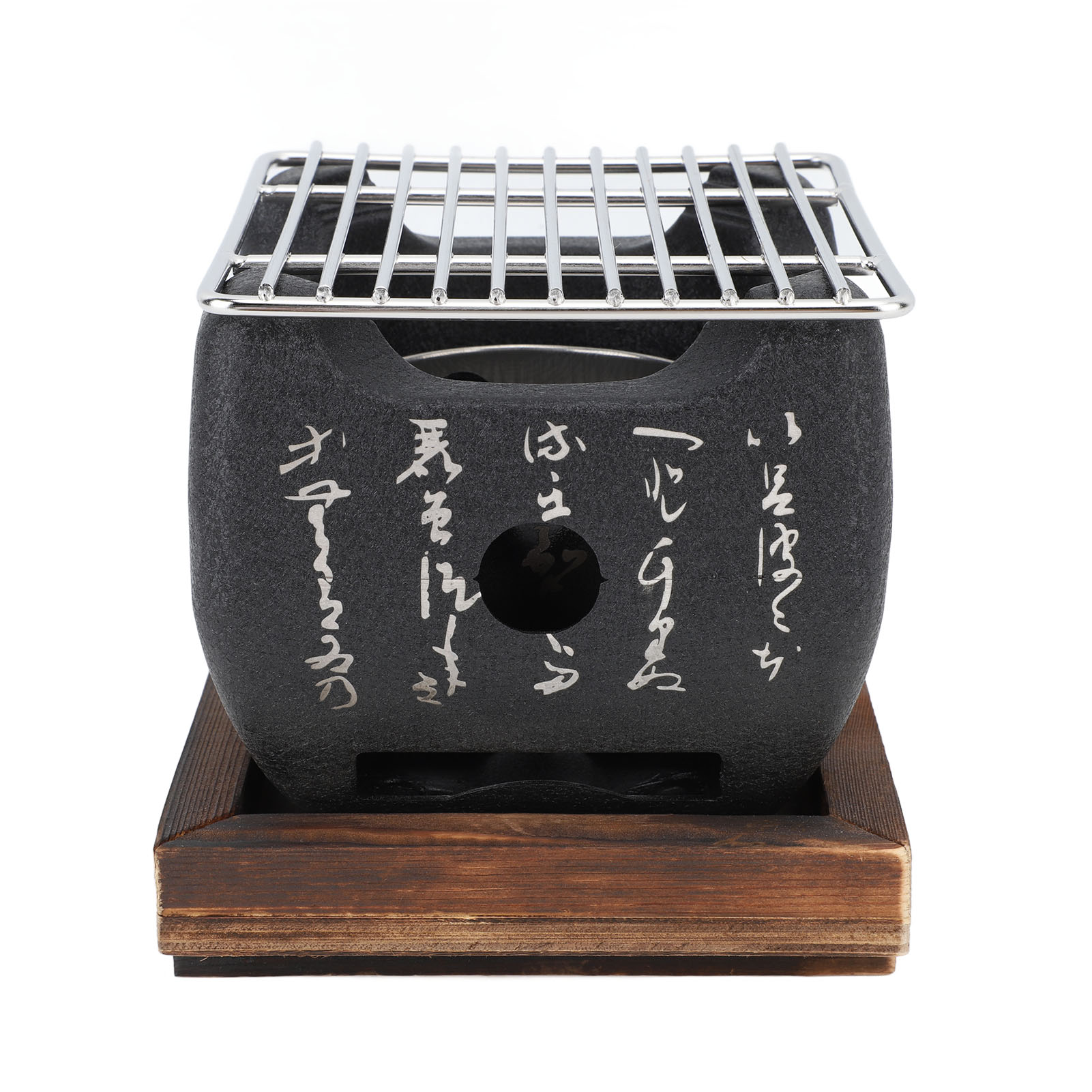 Japanischer Holzkohlegrill, Multifunktional, Schnelles Aufheizen, Kleiner Tragbarer Grill Für Die Ganze Familie, Quadratisch, 11,9 X 11,9 X 10,9 Cm