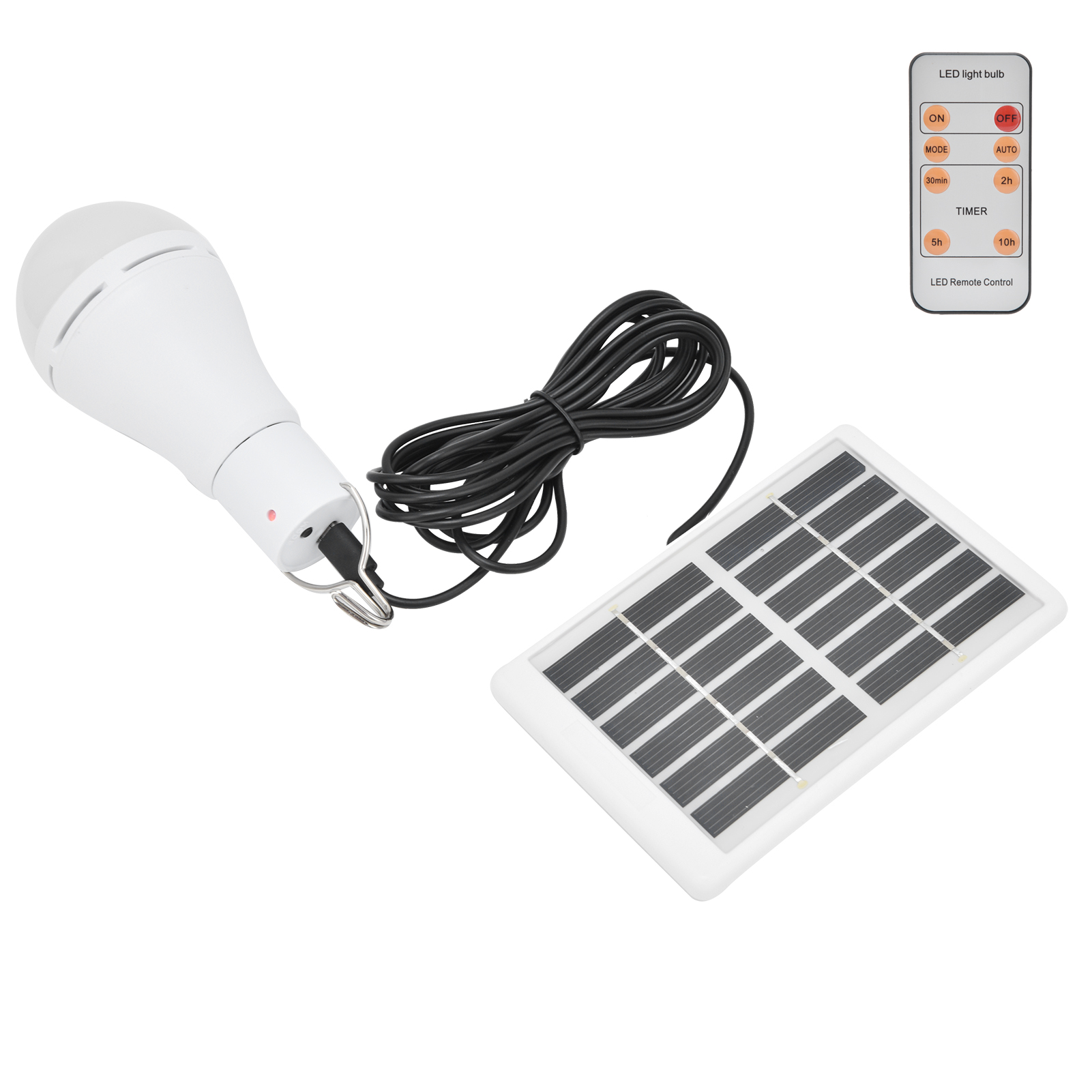 7-w-led-solarlampe Mit 5-stufiger Dimmfunktion, Integrierte Smart-lampe Mit Positivem Weißlicht Für Garten Und Camping