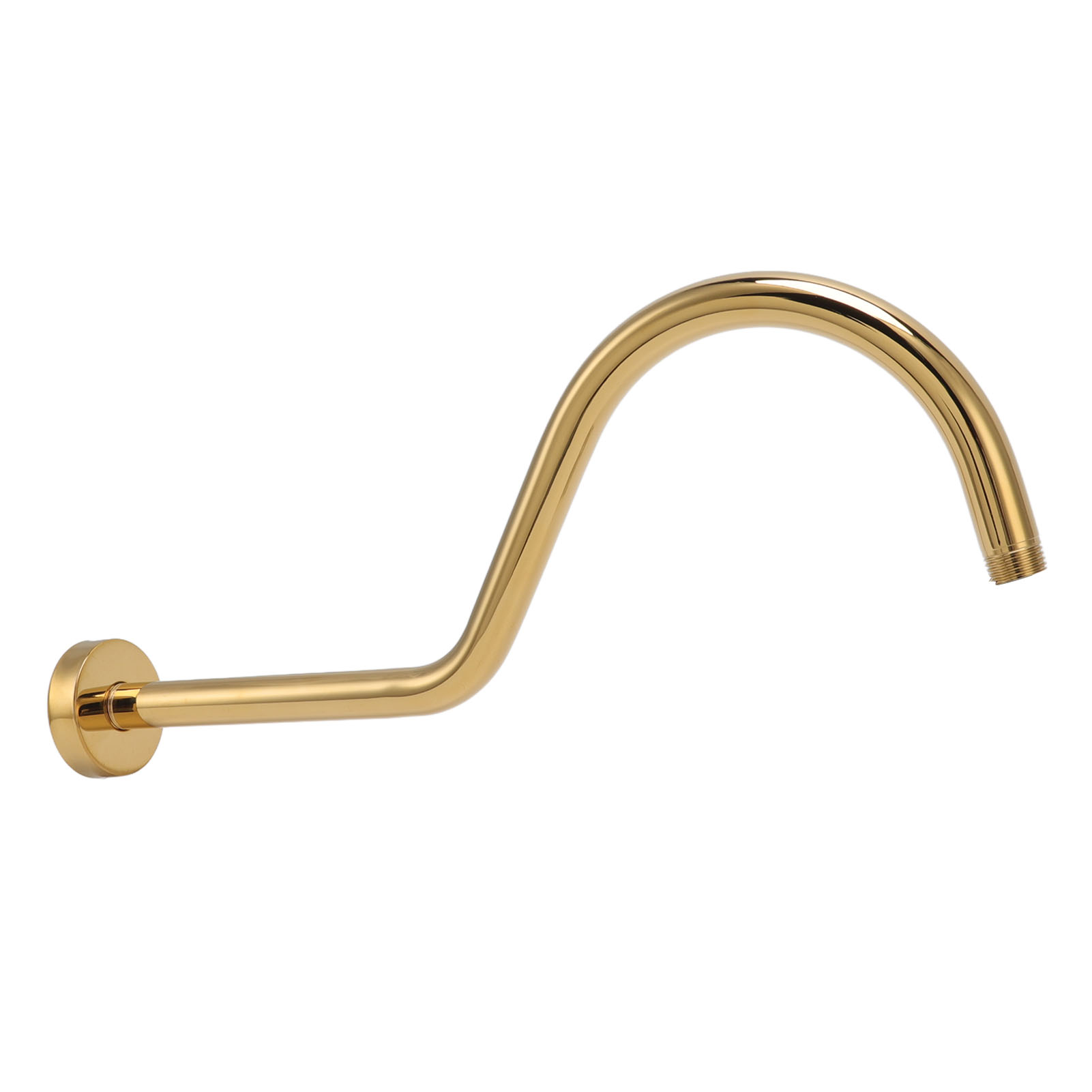 Duscharm Mit Npt-anschluss, Gebürstetes Gold, S-förmiges Duschrohr, Schwanenhals, Edelstahl Für Badezimmer