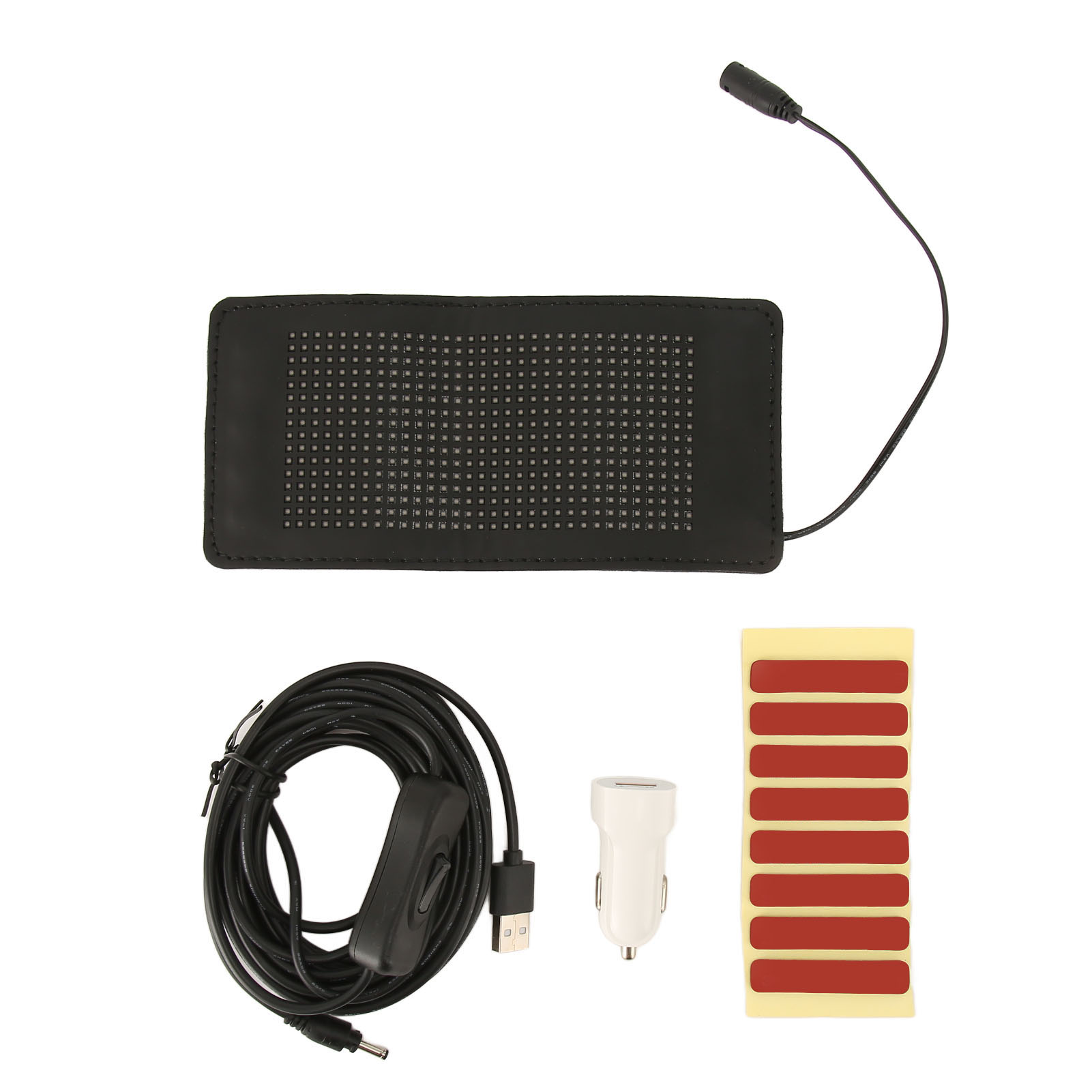 Programmierbare Led-laufschriftanzeige Mit Bluetooth-app, Wasserdichte, Faltbare Led-autoanzeige Mit Usb-anschluss (5 V), Für Werkstatt, 12–24-v-autostecker