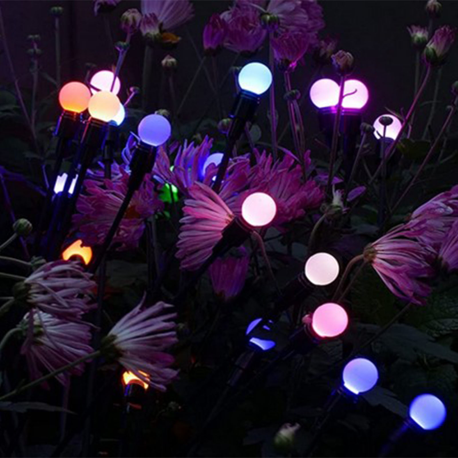Intelligente Solar-gartenleuchten Mit Lichtsteuerung, Hell, Wasserdicht, 6 Farblichter
