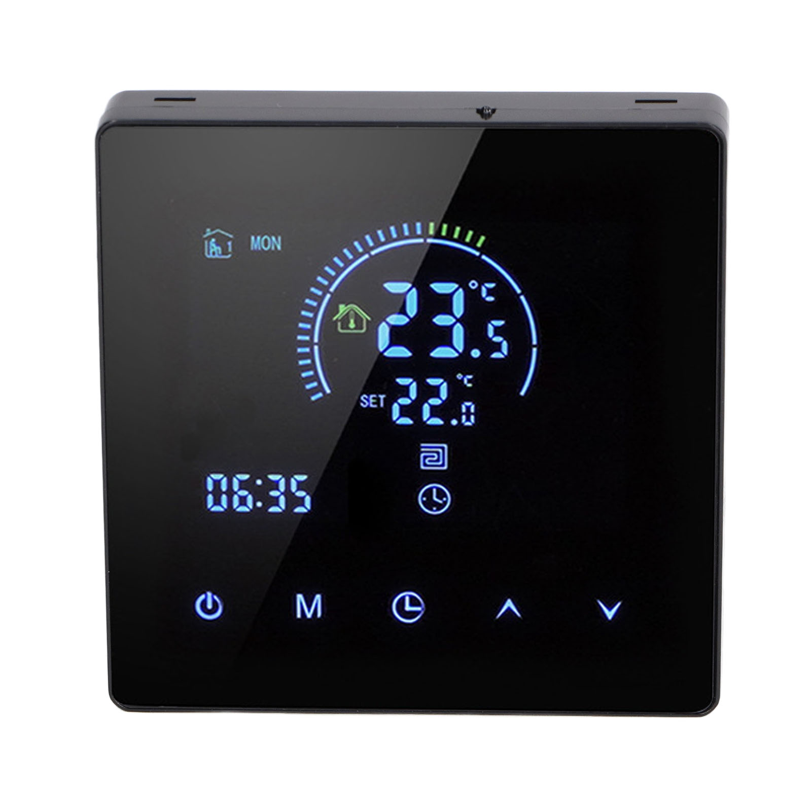 16a Digitalthermostat Mit Lcd-display, Programmierbarer Thermostat Für Elektrische Heizungen, Geeignet Für Zuhause, Büro Und Hotel, 90–240 V Wechselstrom, Schwarz, Wlan