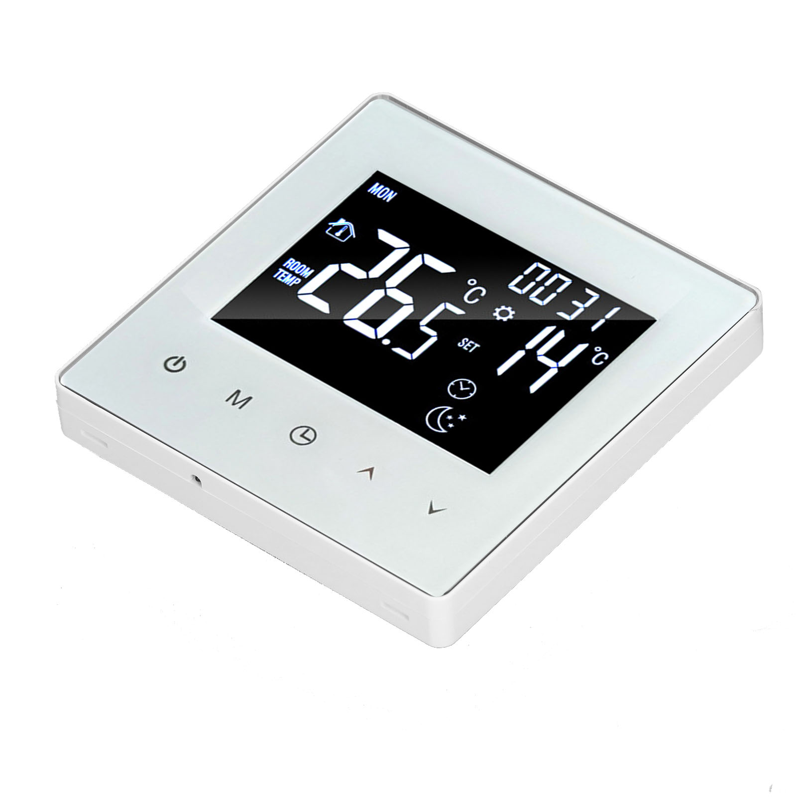 Digitales Display-thermostat, Programmierbarer Heimthermostat Mit 3 M Sensorleitung Für Elektrische Fußbodenheizung, Für Zuhause, Hotel, Büro, Ac 90–240 V, Weiß, Mit Wlan