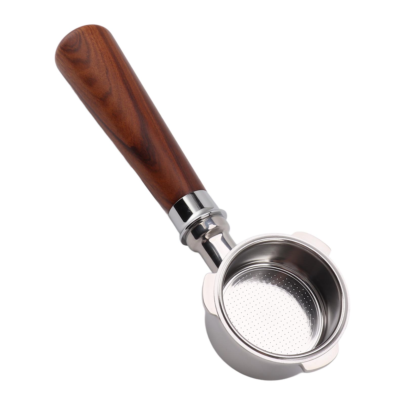 Kaffeefilterhalter 3-ohrig 51 Mm Edelstahl Bodenlos Für Donlim, Petrus, Bear, Yanxuan A1 Kaffeemaschinen Aus Rosenholz