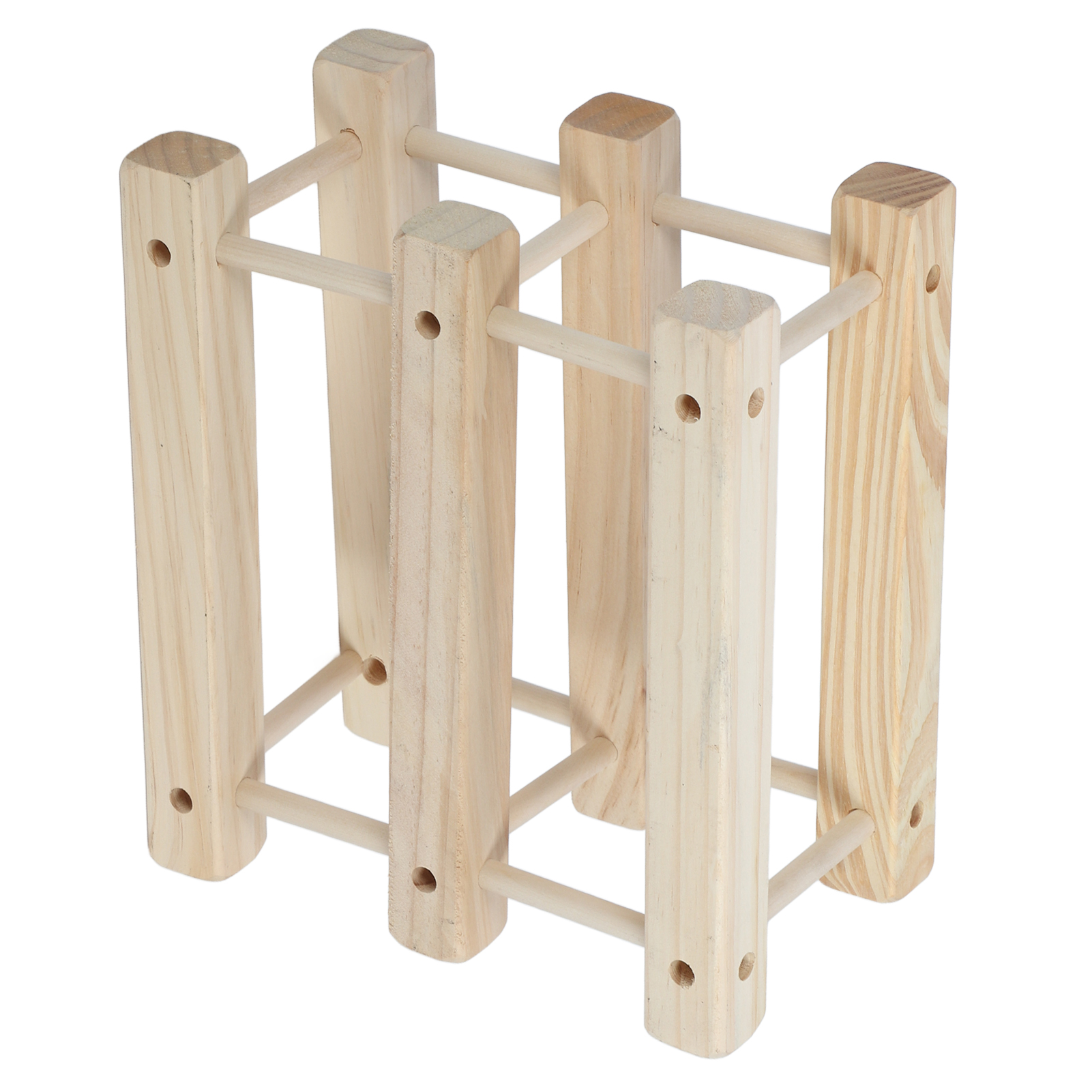 Weinregal Aus Holz, Modular, Faltbar, Freistehend, Für Die Küchenarbeitsplatte, Für 6 Flaschen