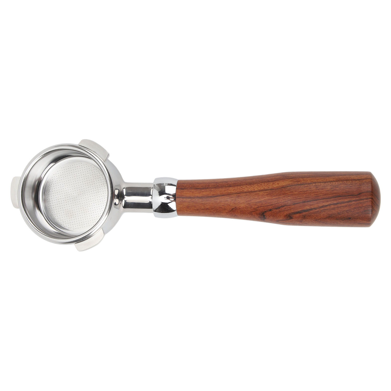 Handgeführter, Bodenloser Edelstahl-filterhalter Für Breville Series 8 Kaffeemaschinen, 54 Mm, Rund, Siamesisches Muster, Rosenholz