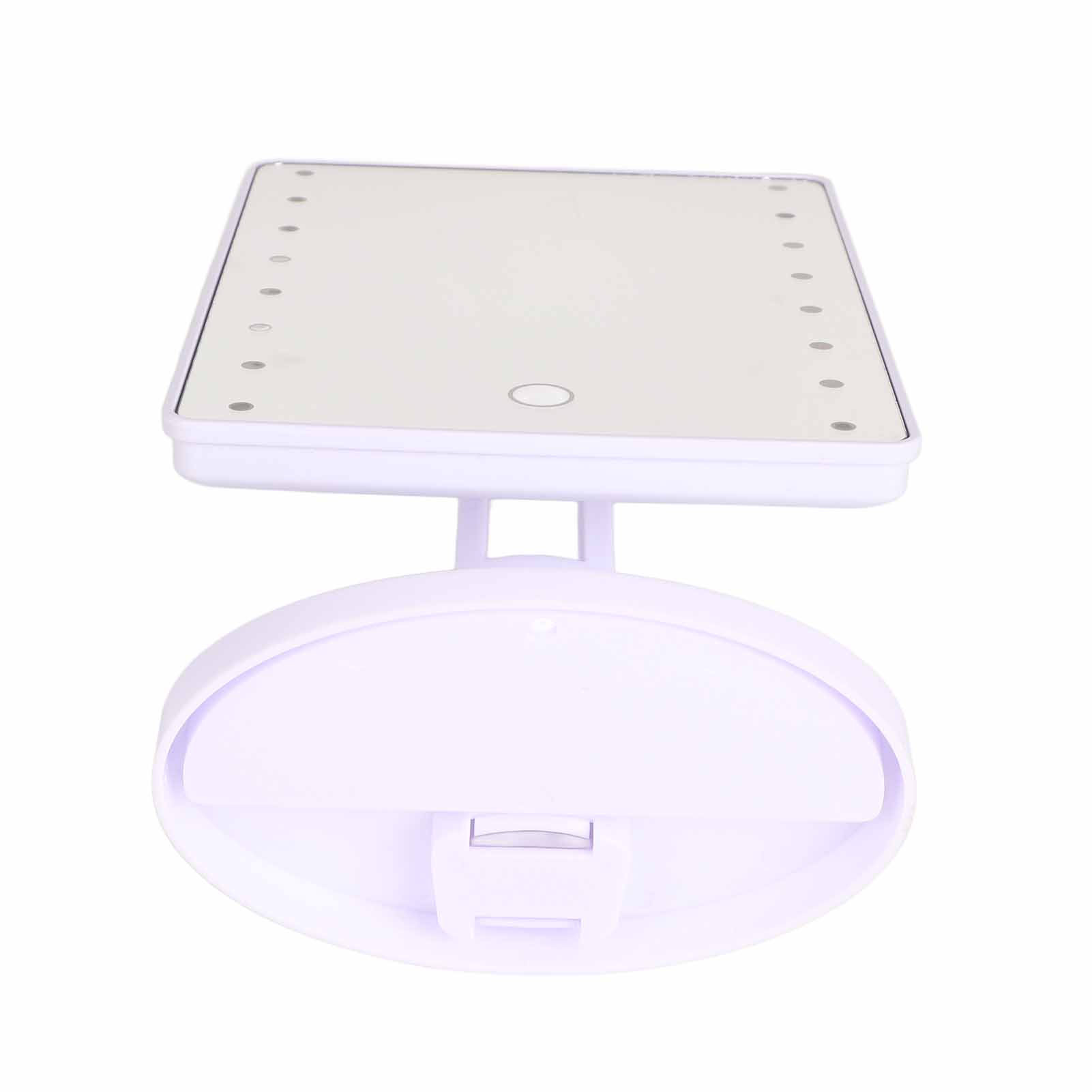Led-ankleidespiegel, Beleuchtet, Mit 16 Leds, Touch-funktion, Batteriebetrieben, Für Zuhause, Weiß