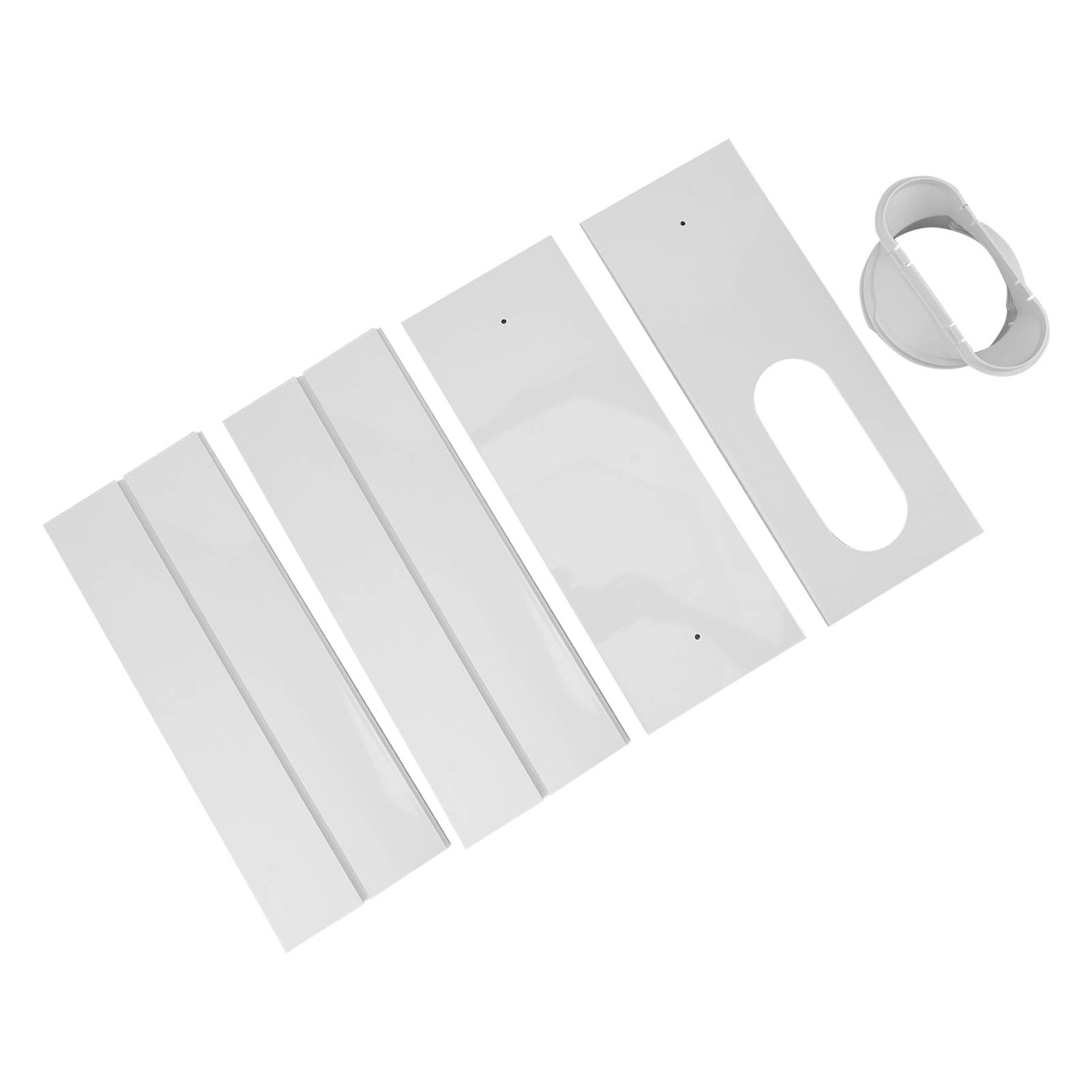 Pvc-fensterset Für Klimaanlagen, Einfache Montage, Nahtlos, Universell, Verstellbares Fensterzubehör Für Klimaanlagen, 4 Paneele Für 140 Cm Fenster