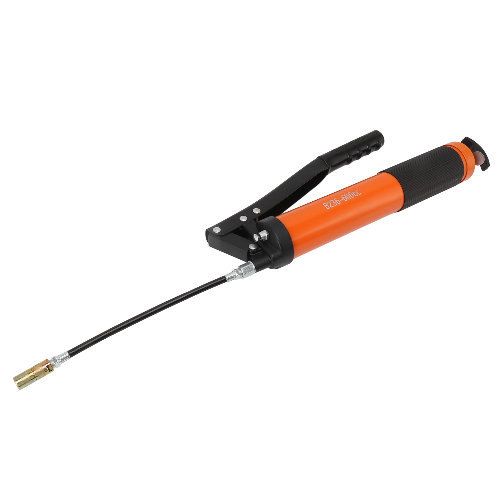 10000 Psi 600 Cm³ Hochleistungs-hochdruck-handfettpresse Für Autos, Lkws, Boote, Rasenmäher, Orange, Hochleistungsausführung, Doppelkolben