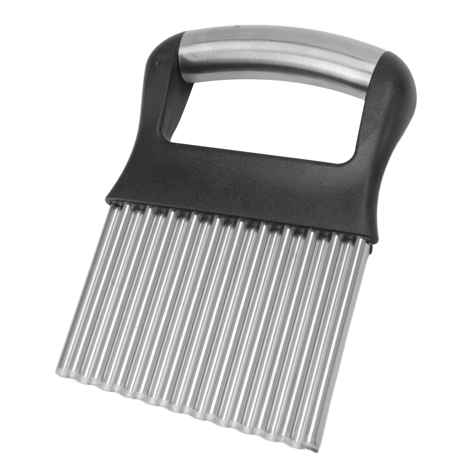 Wellenförmiger Kartoffelschneider Aus Edelstahl, Geriffelt, Mit Komfortablem Griff Für Die Küche
