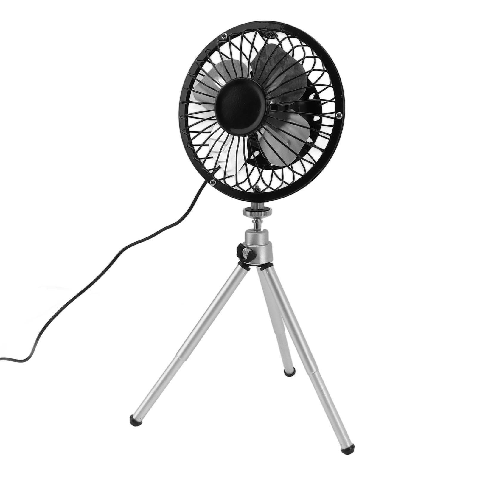 Tragbarer 6-w-solarventilator (15 Cm), Solarbetrieben Über Usb, Für Zuhause, Camping, Outdoor-aktivitäten Und Angeln, Mit Ausziehbarem Ständer