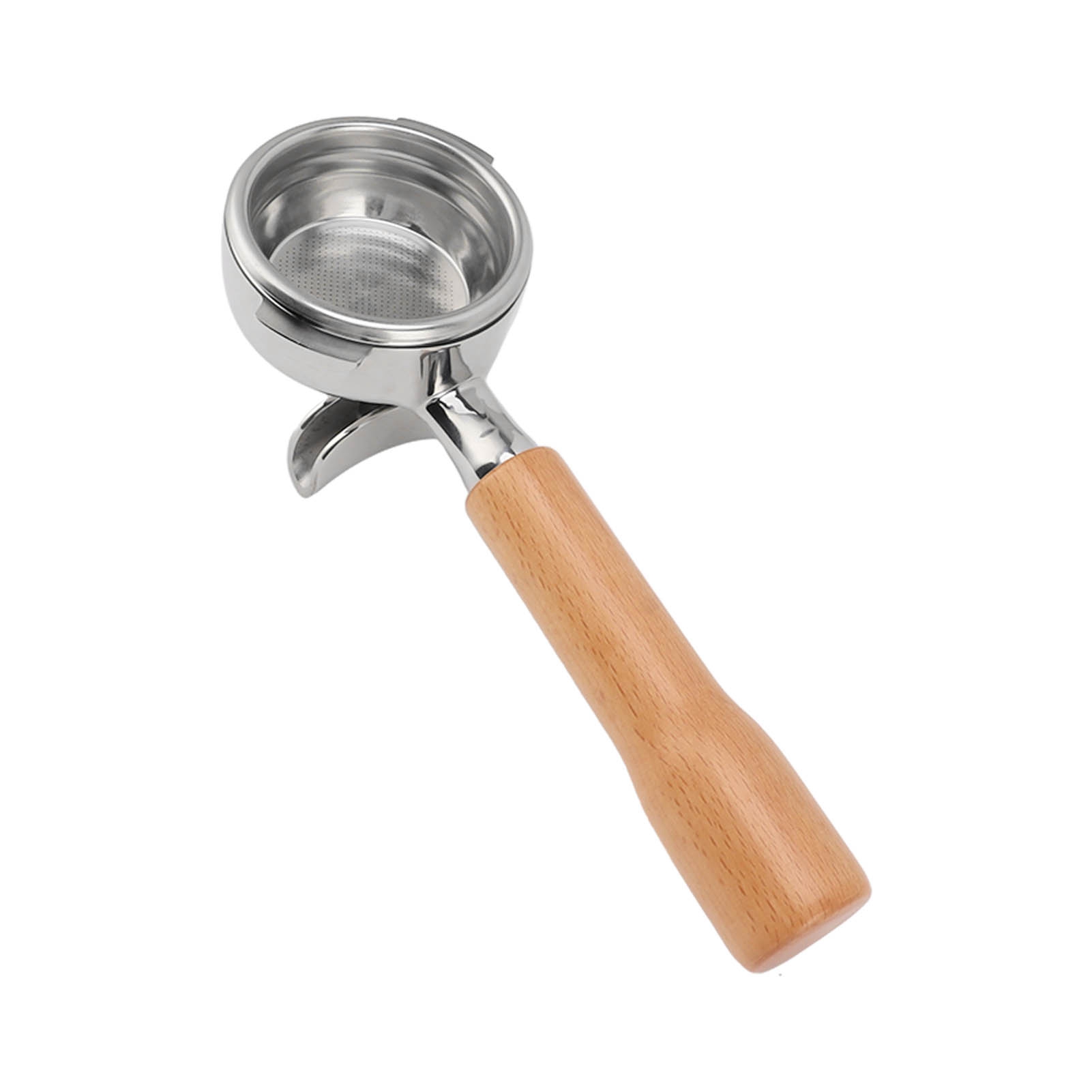 58-mm-kaffeefilterhalter Aus Edelstahl, 2 Halterungen, Abnehmbarer Filterhalter Mit Holzgriff, Doppelauslauf Für Nuova Kaffeemaschine, Modell 2