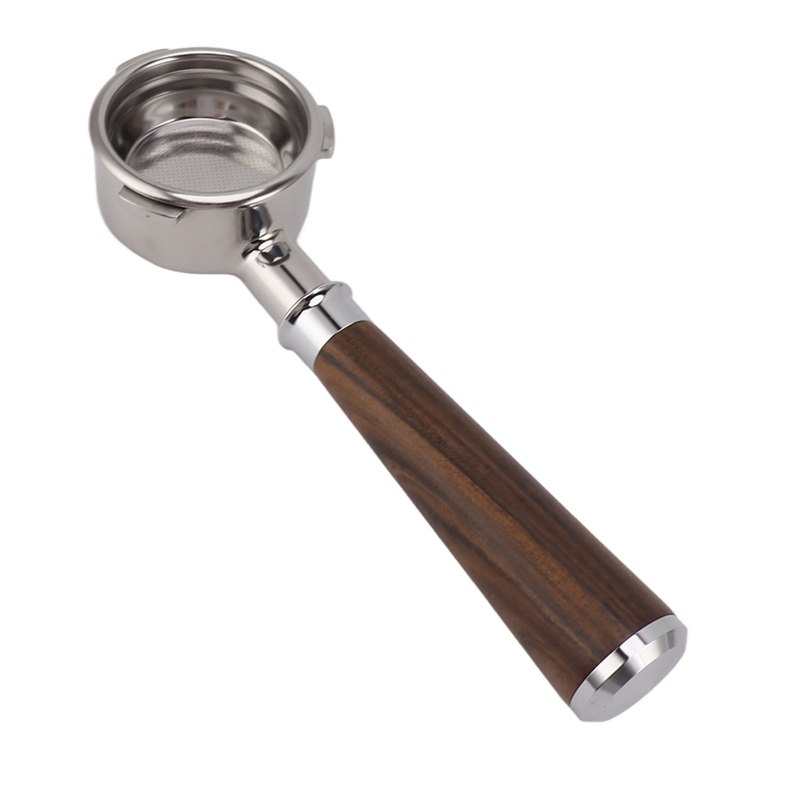 58-mm-kaffeefilterhalter Aus Edelstahl Mit Drei Halterungen (bodenlos), Griff Aus Massivholz Für Barsetto Style A Kaffeemaschine, Schwarz, Rosenholz
