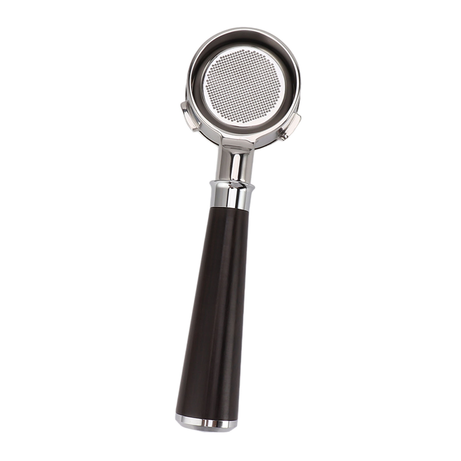 58 Mm Bodenloser 3-ohren-kaffeefilterhalter Aus Edelstahl, Griff Aus Massivholz Für Barsetto Kaffeemaschine In Sandelholzoptik
