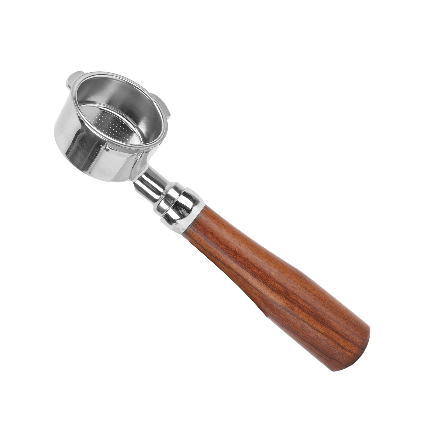 51-mm-edelstahl-filterhalter Ohne Boden Mit 3 Halterungen, Filterhalter Ohne Boden Mit Holzgriff Für Kaffeemaschine, Ersatzteil, Ausführung 5