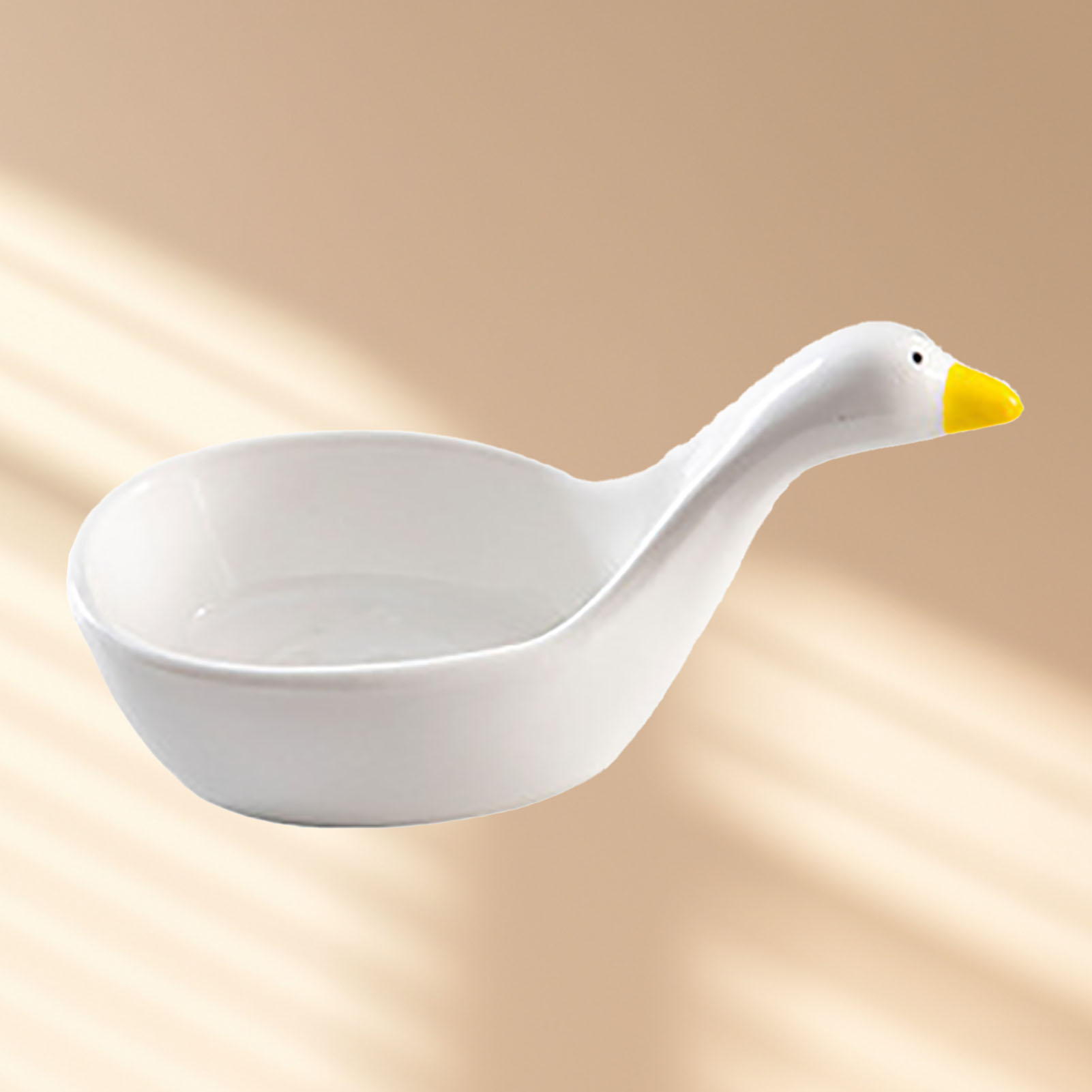 Kreative Keramikschale Im Cartoon-stil Mit Prägung, Ideal Zum Dippen, Für Küche Und Haushalt, Als Soßenschale Oder Essigschale, Mit Schwanenmotiv