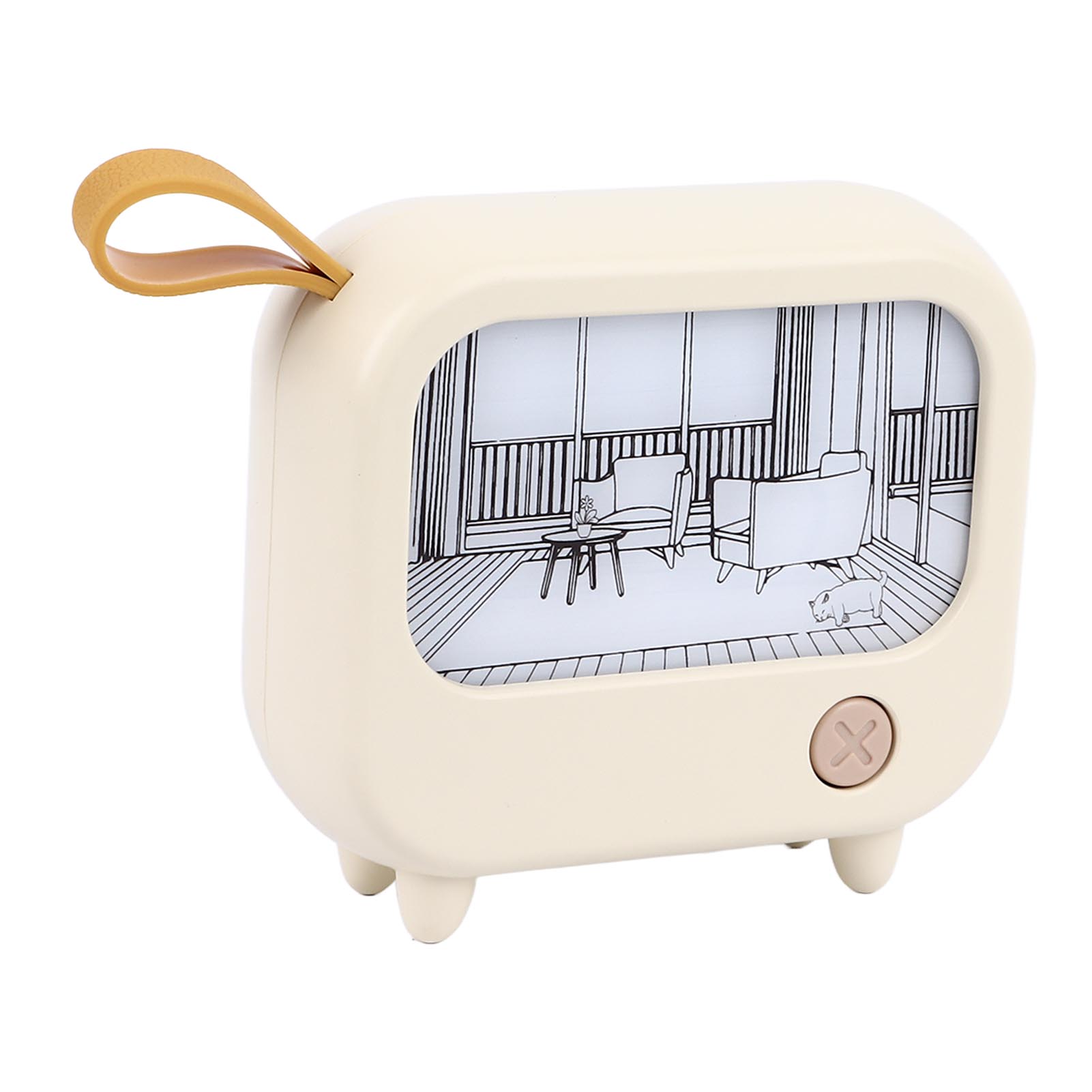 Beleuchtetes Tv-nachtlicht, 2 Leuchtmodi, Usb-aufladbar, Tragbares Nachtlicht Für Schlafzimmer, Wohnaccessoires, Gelb