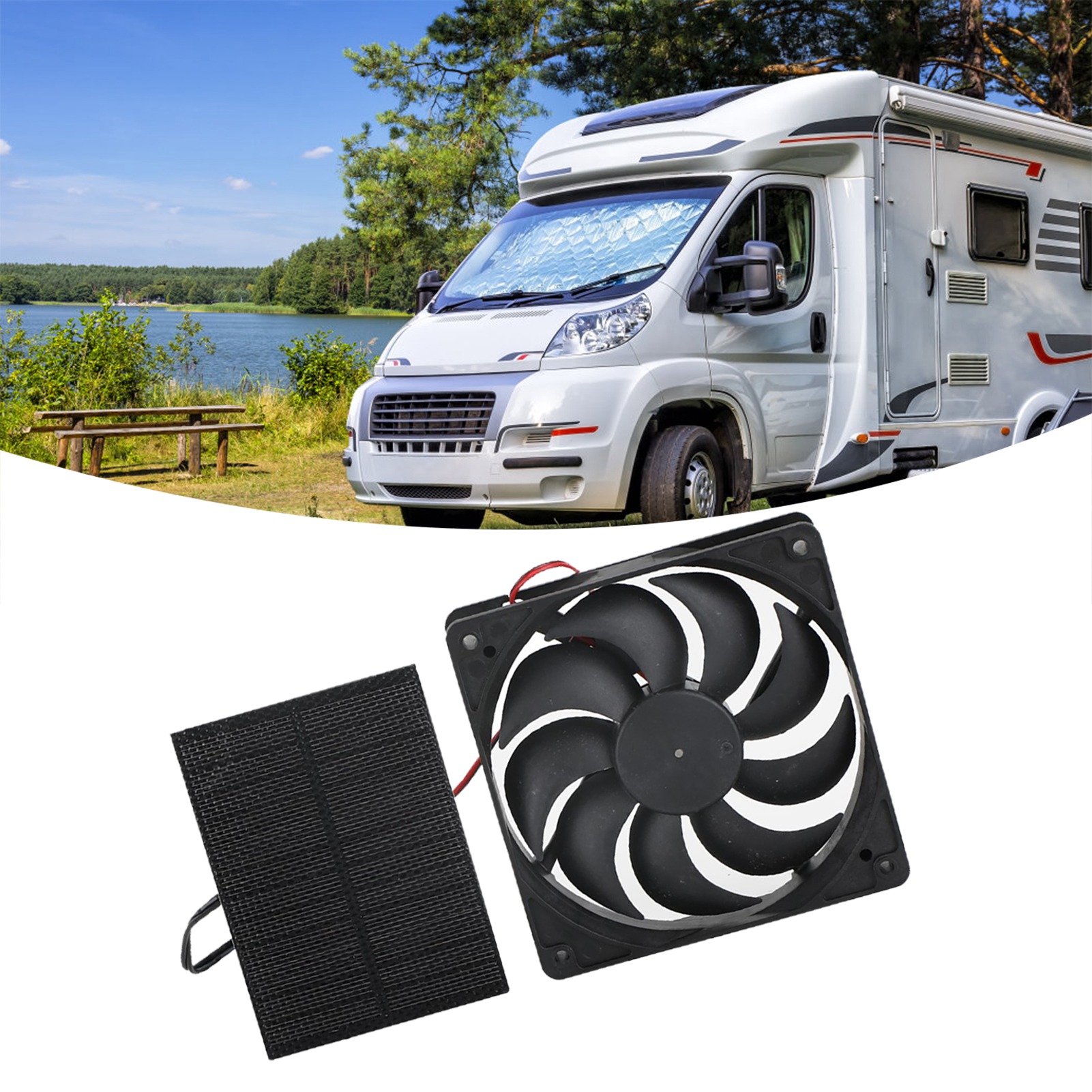 3-w-solarpanel-ventilator-set, 3-w-solarpanel-abluftventilator-set Für Badezimmer Und Haustierhaus