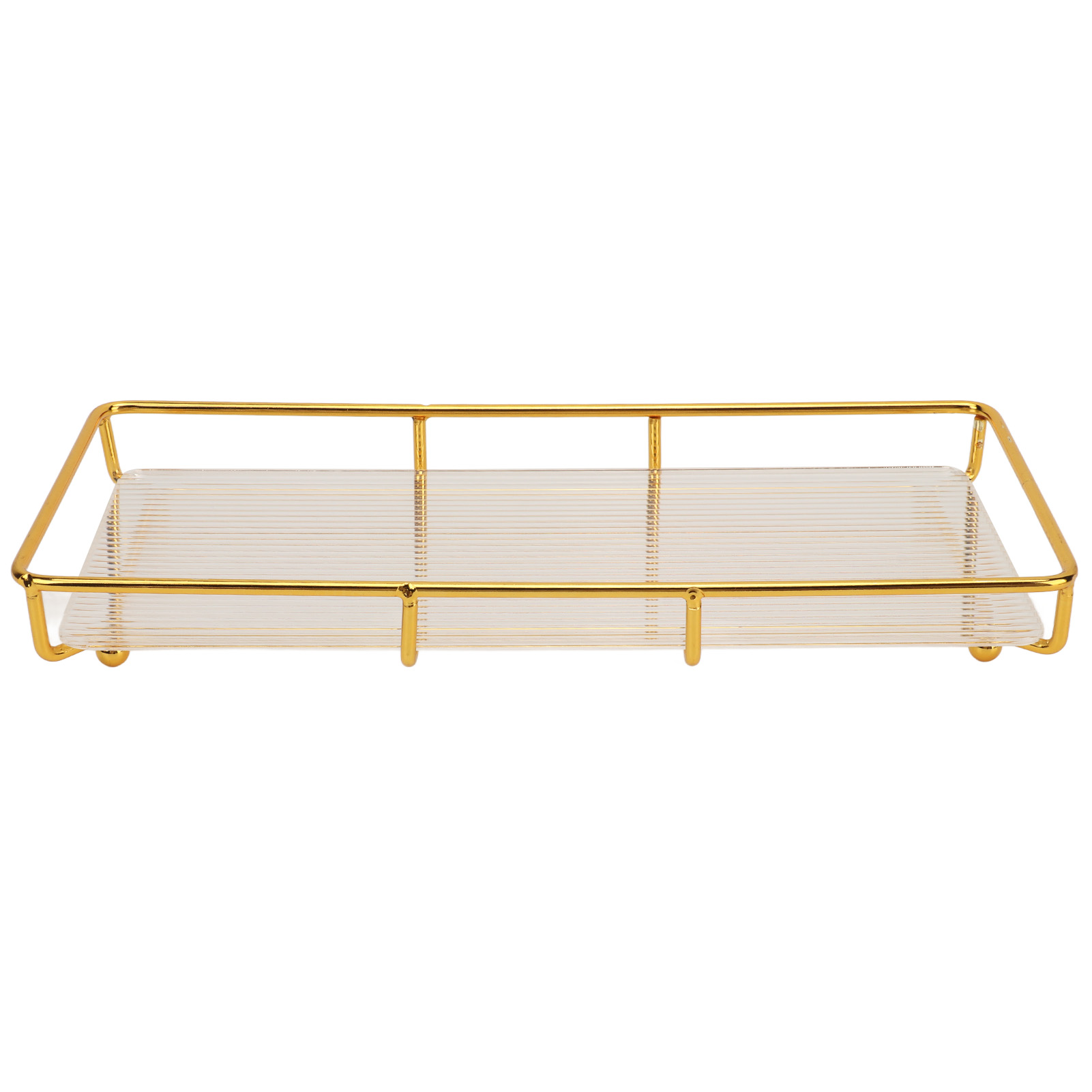Ablage Aus Edelstahl Und Acryl Für Badezimmerablagen, Modernes Minimalistisches Design, Platzsparend, Badezimmerregal, Kosmetikablage, Haushaltsartikel, Gold, Einlagig, Große Ausführung