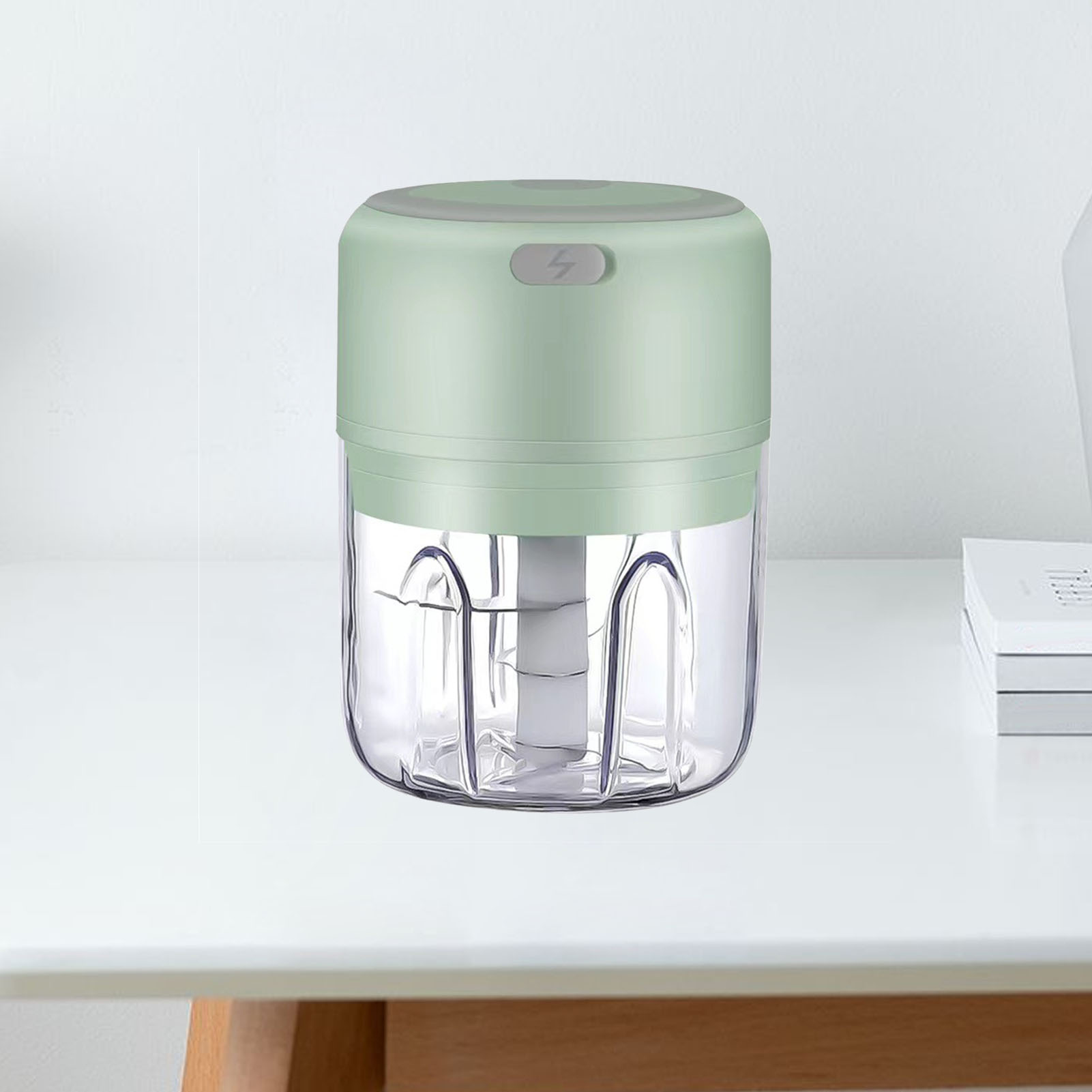 Elektrischer Knoblauchzerkleinerer 250 Ml, Kabellos, Multifunktional, Abnehmbarer Mini-zerkleinerer Für Ingwer, Zwiebeln Und Blattgemüse