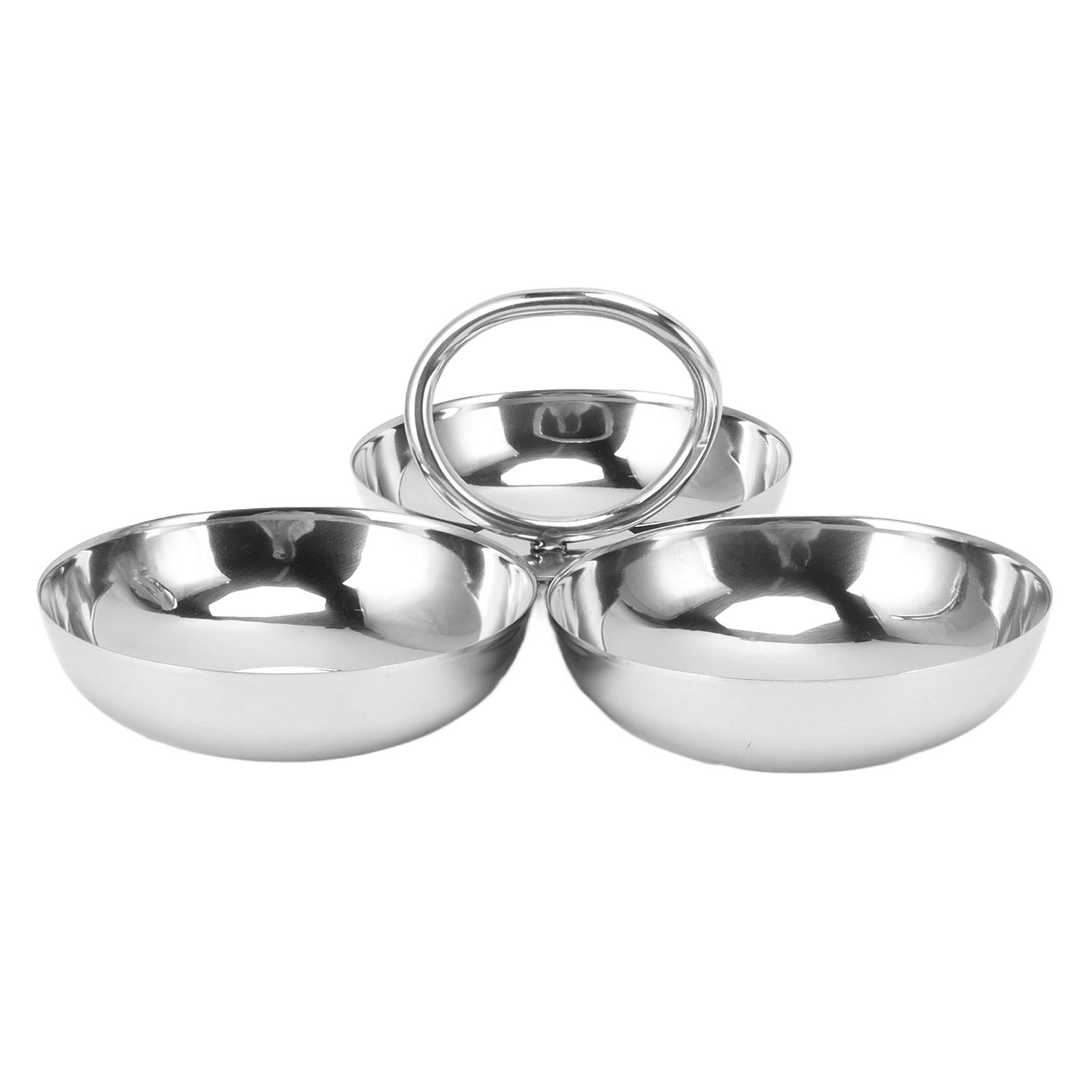 Snackteller Aus Edelstahl 304, Langlebig, Leicht Zu Reinigen, 3-in-1, Sicher, Für Obst, Nüsse Und Süßigkeiten, Typ 2