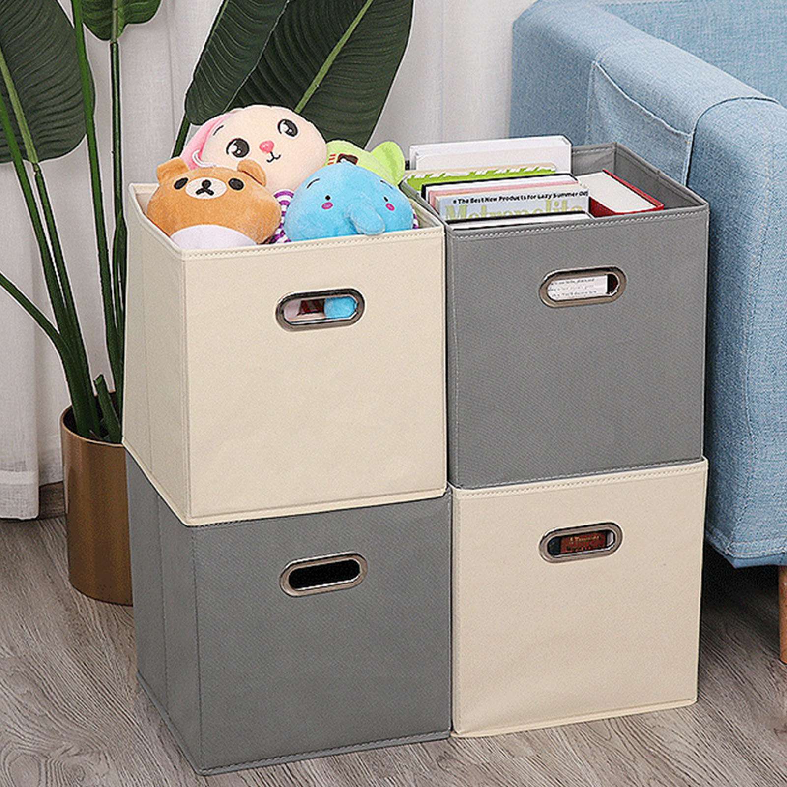 Faltbarer Aufbewahrungswürfel (28 Cm) Mit Stoffgriffen, Beige