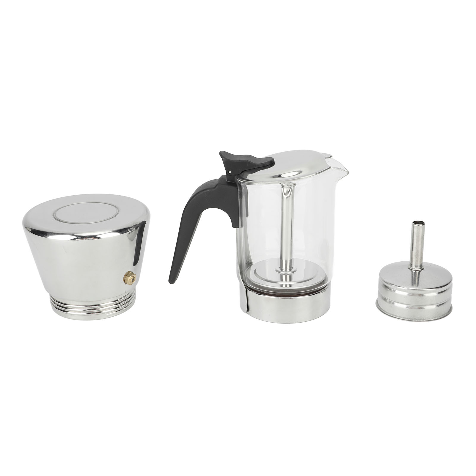 Greca Espressokocher Aus Edelstahl Mit Sichtfenster Für Zuhause, Café Und Büro, 240 Ml