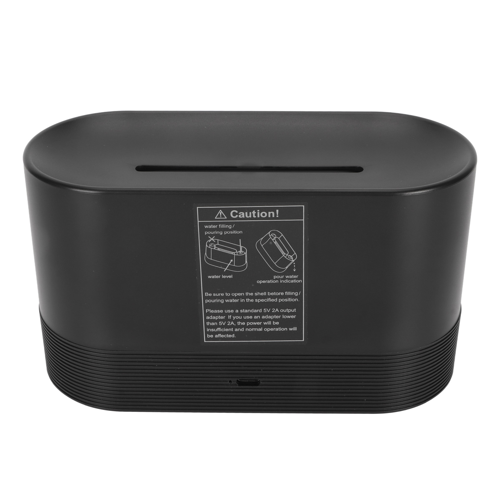 Usb-aroma-diffusor (180 Ml), Flammenlampe, Aromatherapie-diffusor Mit Feinem Nebel, Luftbefeuchter Für Schlafzimmer, Wohnzimmer, Büro, Schwarz