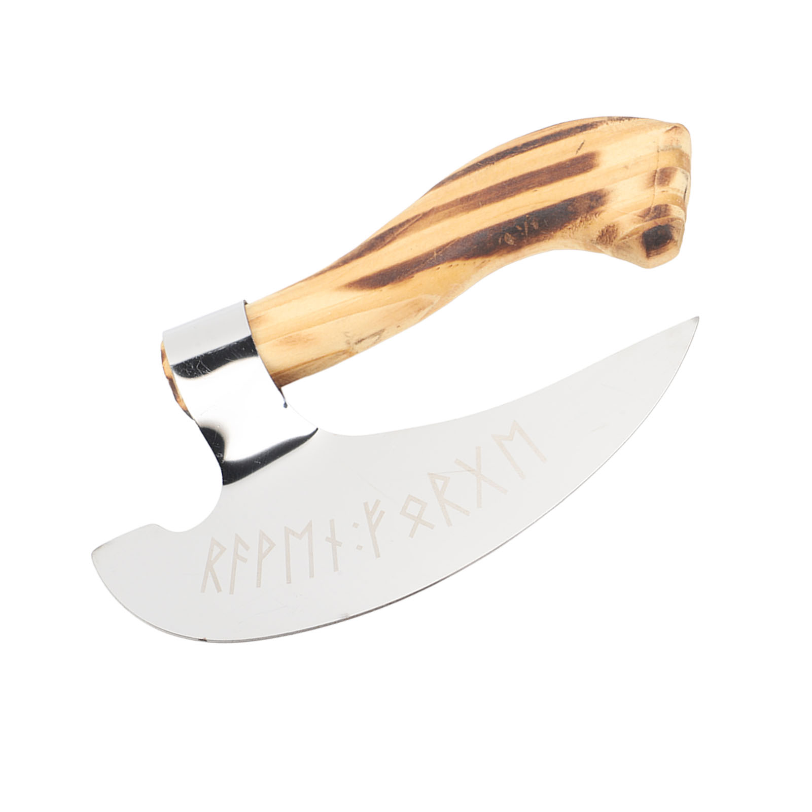 Wikinger-pizzaaxt Mit Holzgriff, Wikinger-pizzamesser, Wikinger-pizzaaxt Mit Scheide, Wikinger-axtkopf Aus Edelstahl, Klein