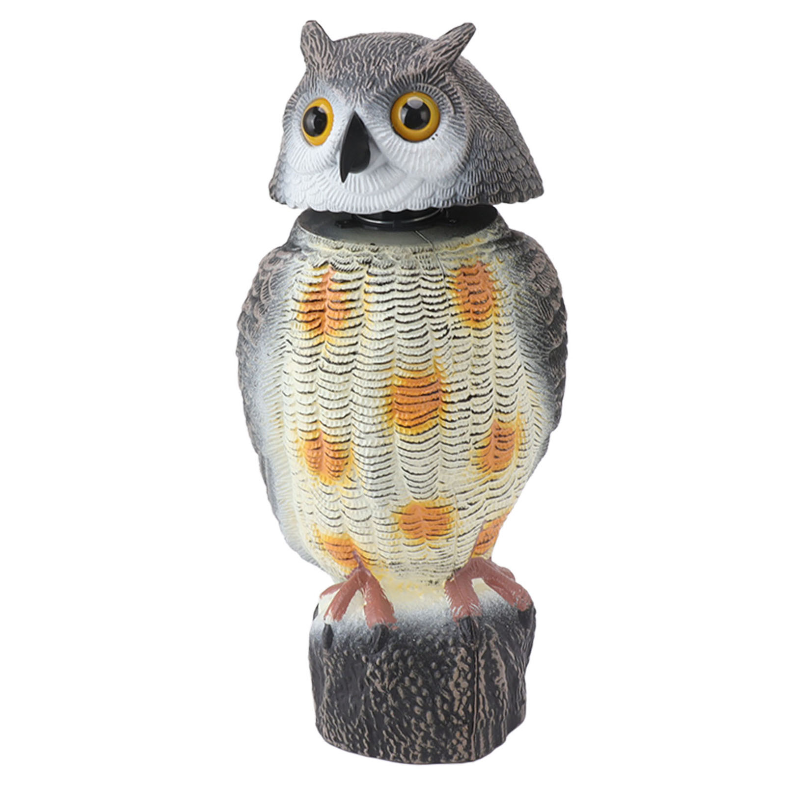 Künstliche Eulenfigur, Eulen-vogelabwehr Aus Kunststoff, Eulenattrappe Mit Beweglichem Kopf, Für Den Garten