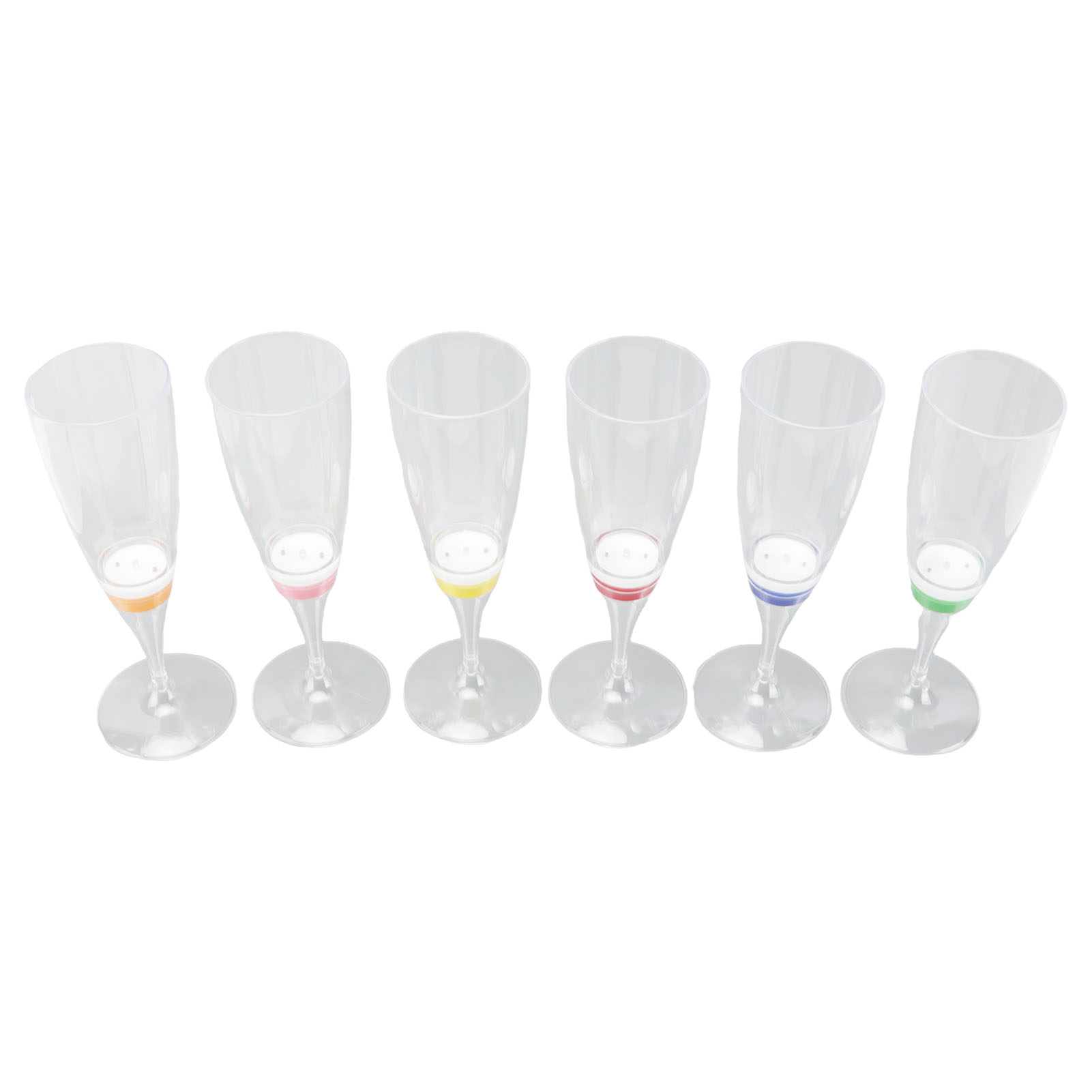 6-teiliges Led-leucht-cocktailgläser-set, Innovatives Ktv-champagnerglas-set, Ps-weingläser