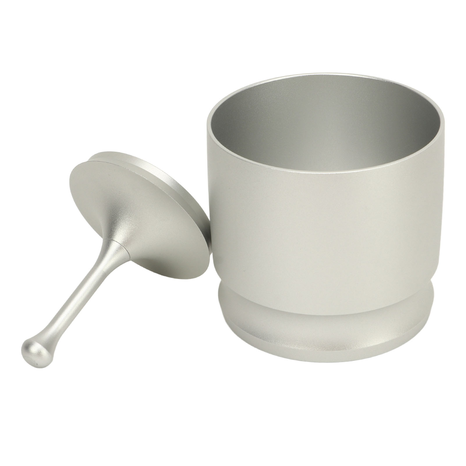 Dosierringe, Aluminiumpresse, Auffangbehälter Für Flüchtiges Kaffeepulver, Kaffeebrühzubehör, 58 Mm, Silber