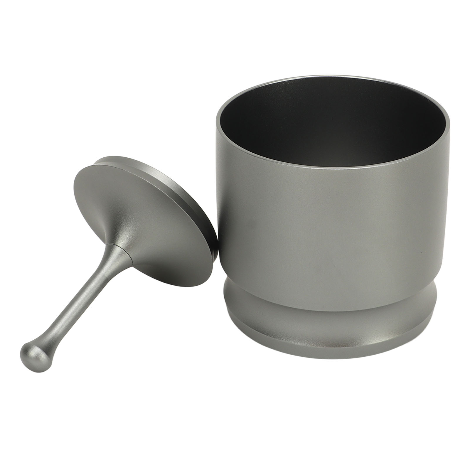 Dosierringe Aus Aluminium, Pressring, Anti-flying-kaffeesatz-auffangbehälter, Kaffeezubehör, 58 Mm, Grau