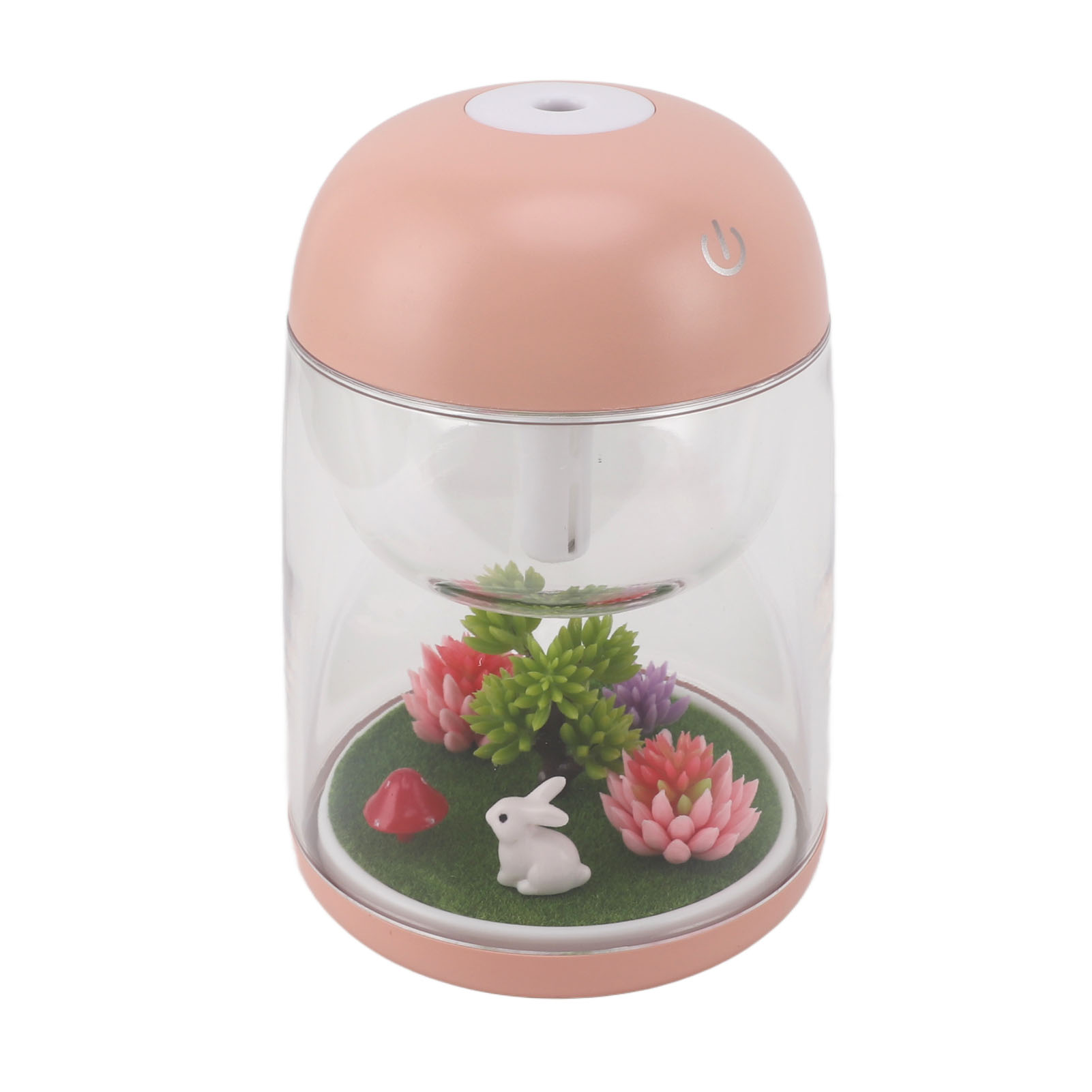 Mikro-luftbefeuchter Im Landschaftsdesign, Niedlicher Und Leiser 2-in-1-ultraschall-diffusor Für Ätherische Öle, Luftbefeuchter Für Schlafzimmer, Büro, Auto, Rosa