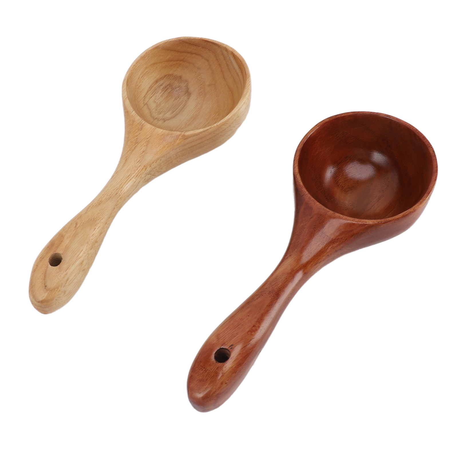 Suppenkellen Aus Holz, Geruchlos, Massive Suppenlöffel Aus Holz, Langer Griff, Kelle Zum Servieren In Der Heimischen Küche