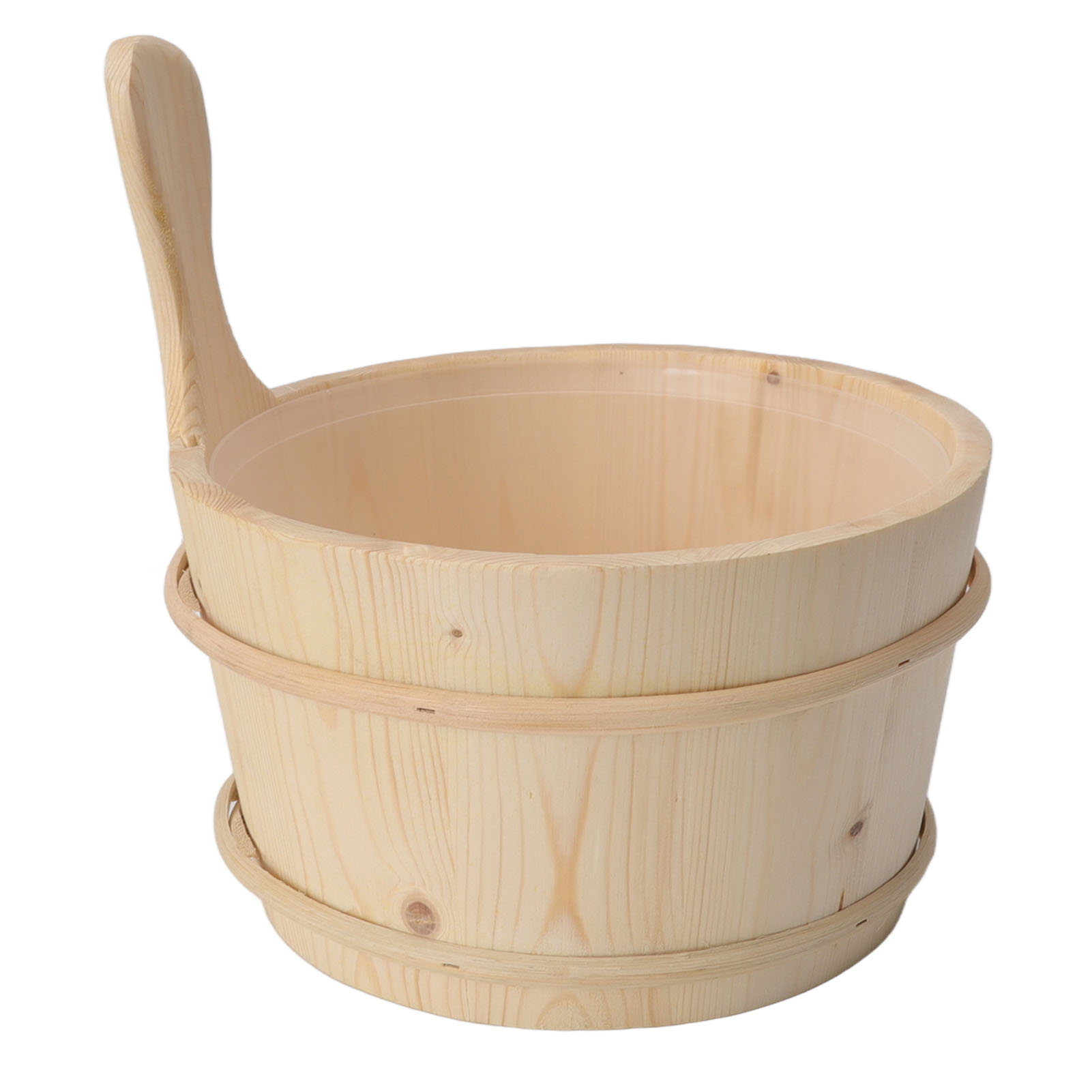 Set Mit 4 L Holzeimern Für Sauna, Saunazubehör Mit Kunststoffeinsatz Für Whirlpool Und Massagewanne