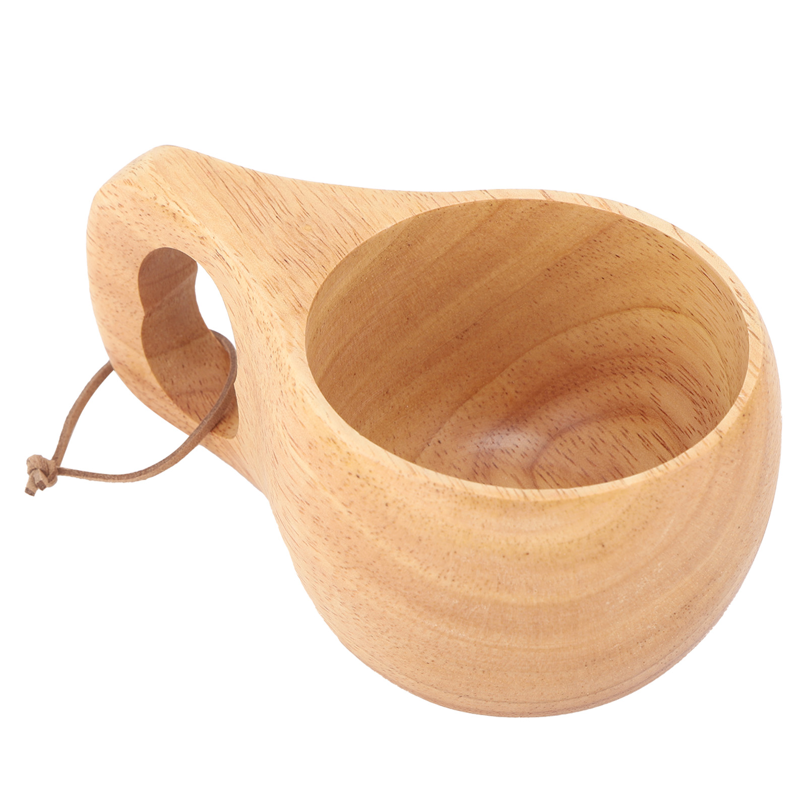 Multifunktionaler Teebecher Aus Holz Im Nordischen Stil Mit Henkel, Geeignet Für Wein, Milch Und Kaffee, 200 Ml, Mit Zwei Griffen Und Einem Loch