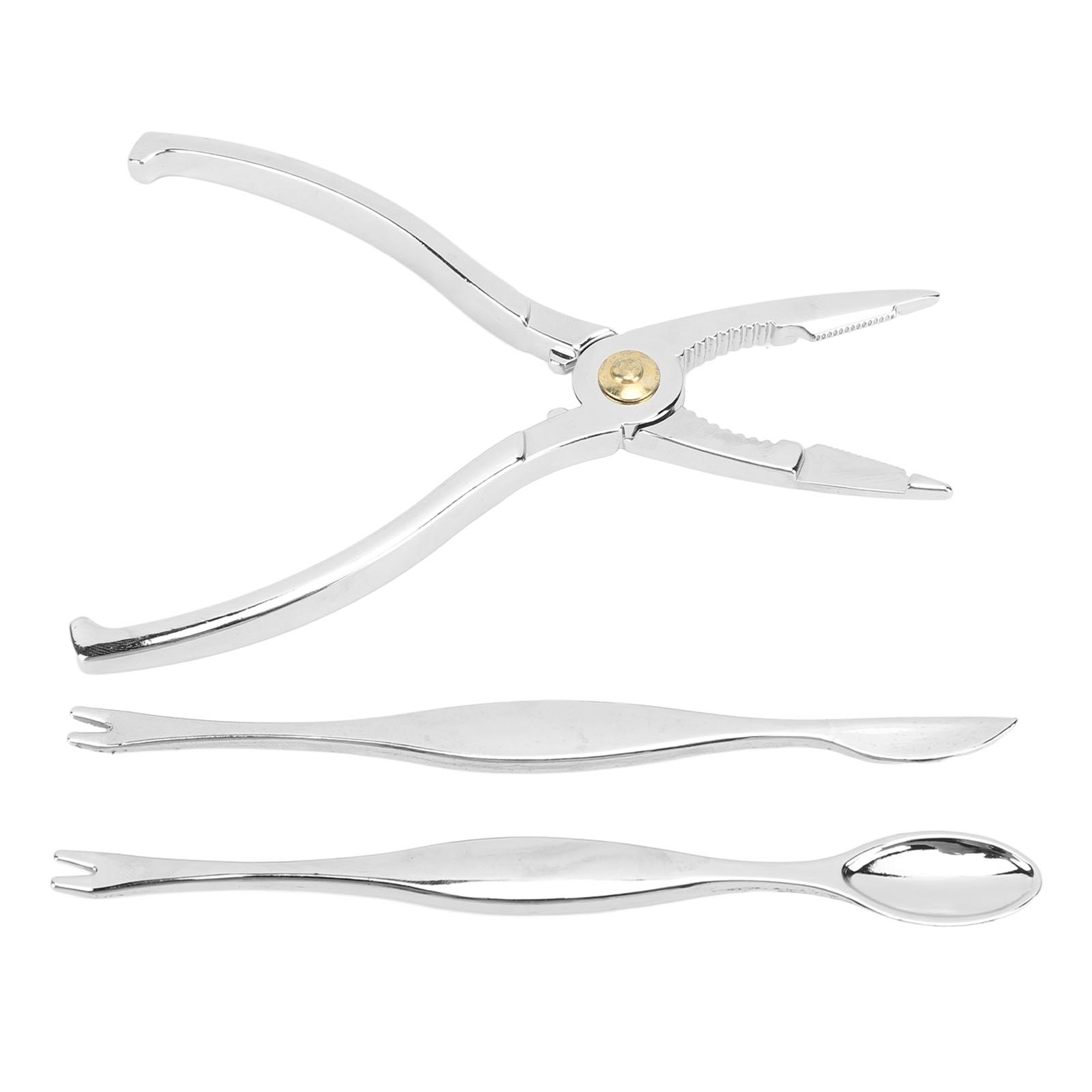 Meeresfrüchte-besteckset Aus Edelstahl, Knusprige Krabben, Hummer, Knusprige Walnüsse, Meeresfrüchtelöffel Und -gabel