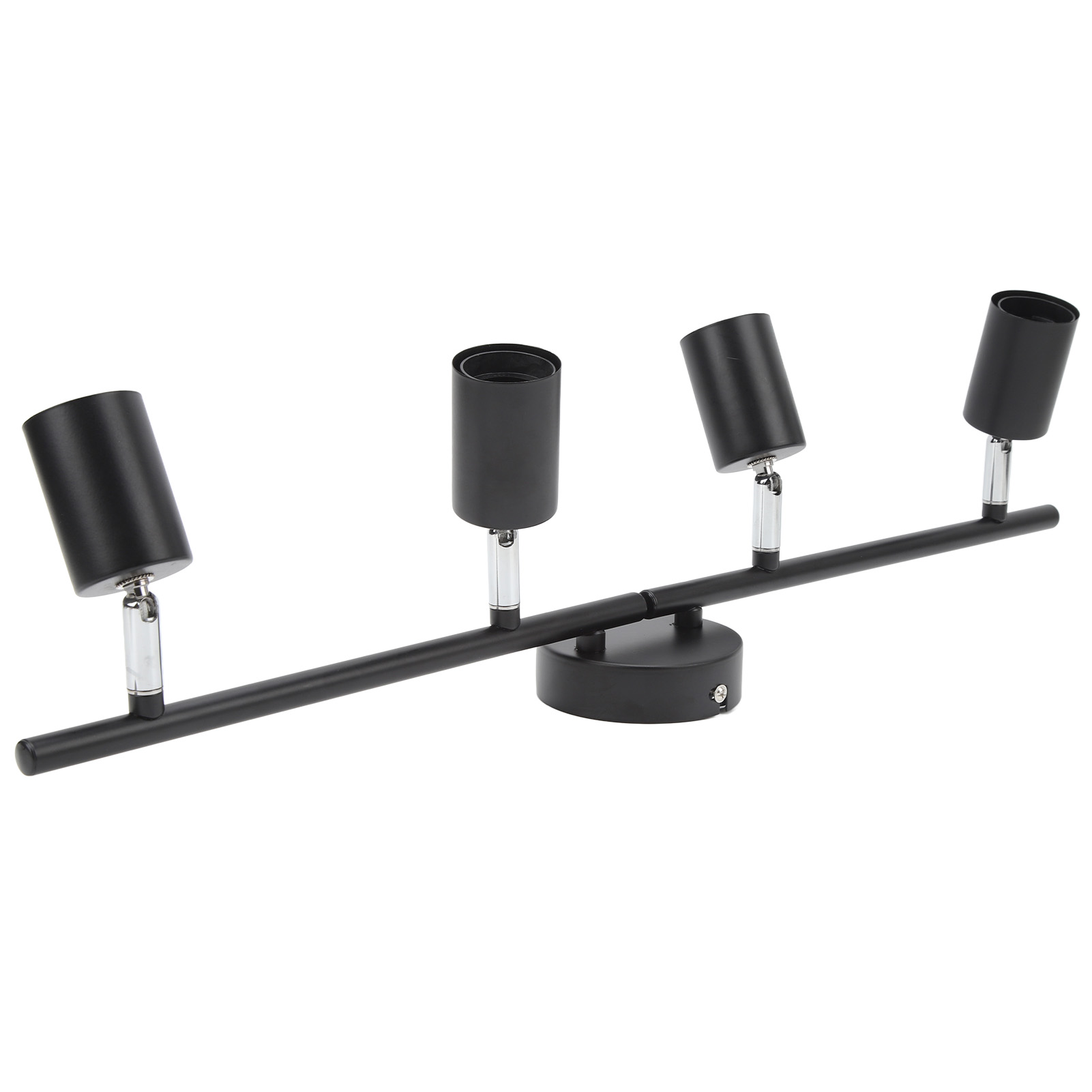 4-flammige Led-deckenleuchte Mit Schienensystem, 60 W, Verstellbarer Winkel, Faltbar, Mattschwarz, Für Schlafzimmer Und Hotel, 85–265 V