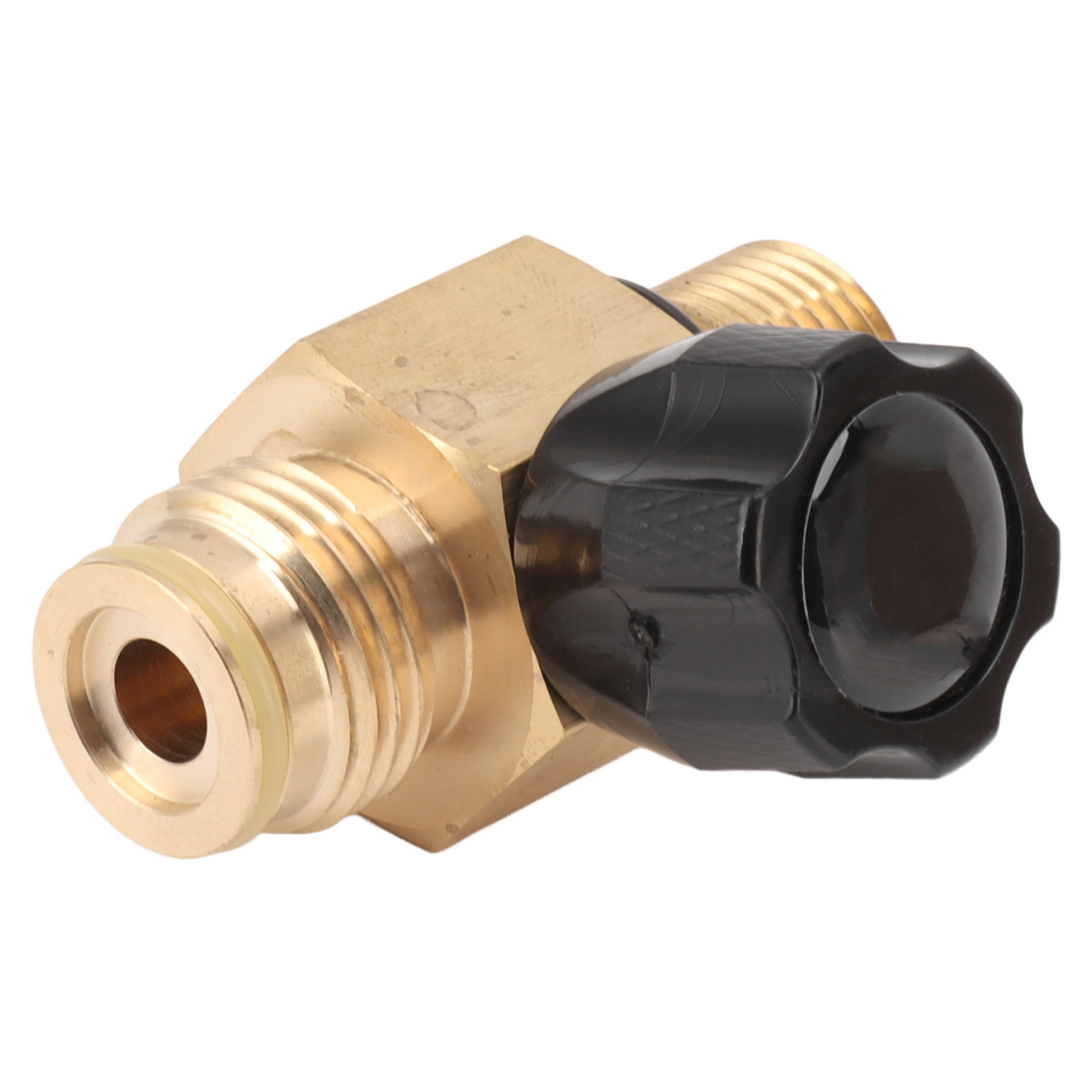 Co2-flaschenventiladapter G1/2 14, Maximaler Druck 5000 Psi, Messing, M18x1,5, Schwarz