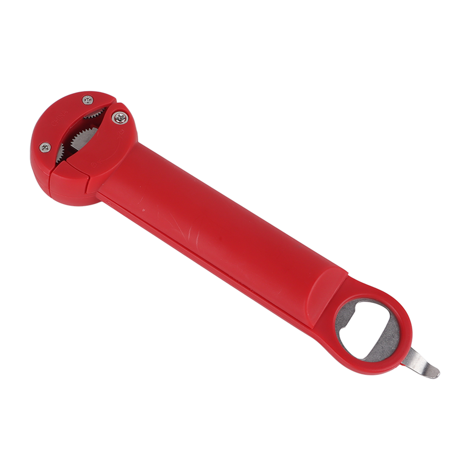 3-in-1 Verstellbarer Flaschenöffner Aus Edelstahl, Multifunktionaler, Einziehbarer Glas- Und Flaschenöffner, Kronkorkenöffner, Flaschenöffner-hilfswerkzeug, Rot