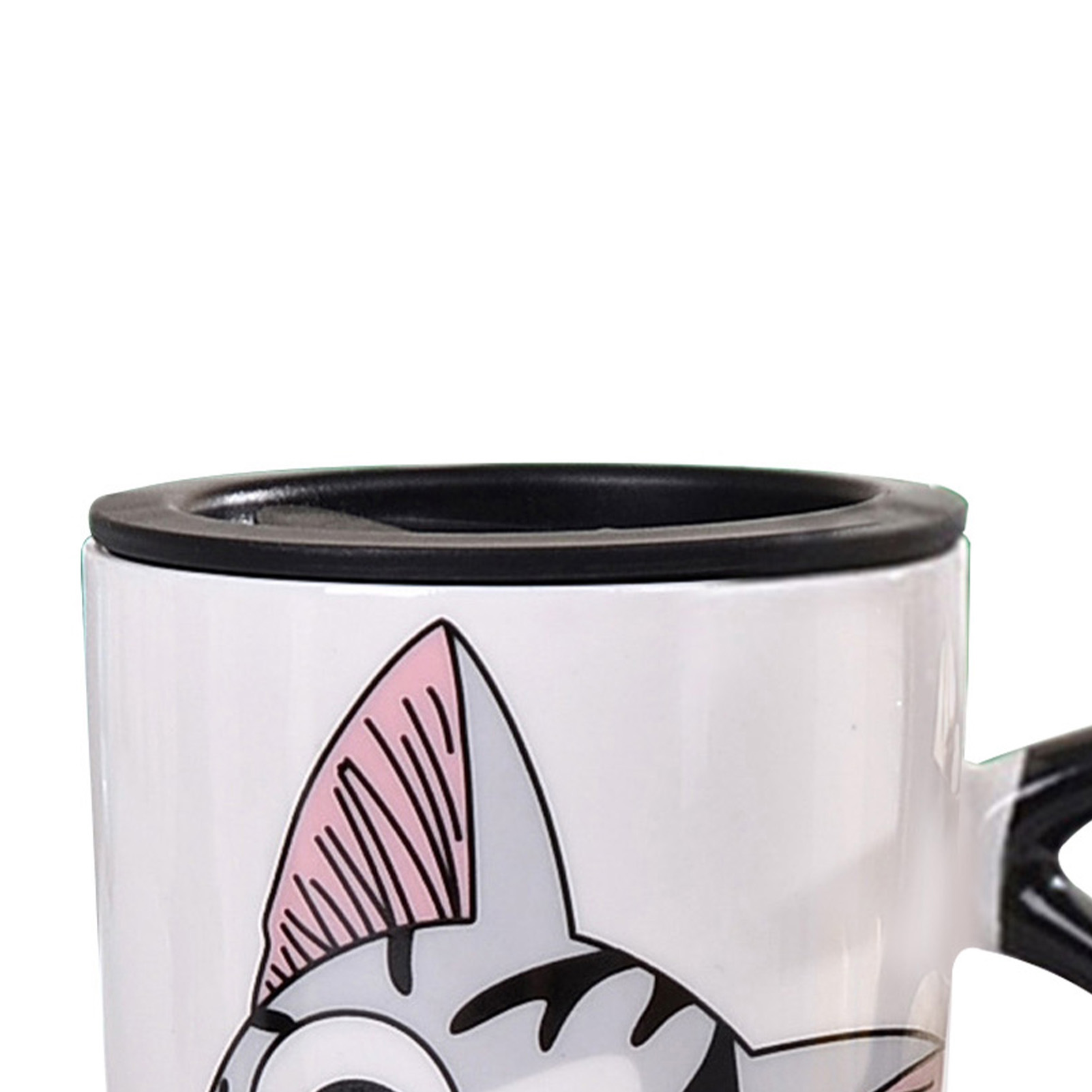 Niedlicher Keramikbecher (600 Ml) Mit Katzenmotiv Für Kaffee Und Tee. Neuer Keramikbecher Mit Deckel Für Büro Und Zuhause.