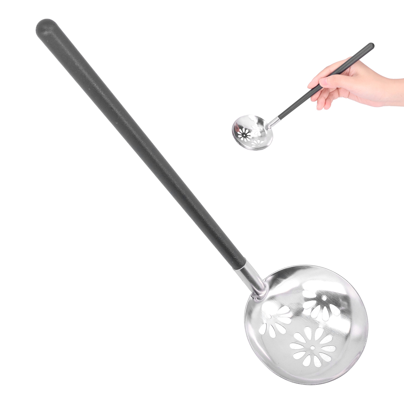 Runder Edelstahllöffel (26 Cm) Für Hot Pot, Geschirr Für Die Heimische Küche, Restaurant, Hotel, Sieb