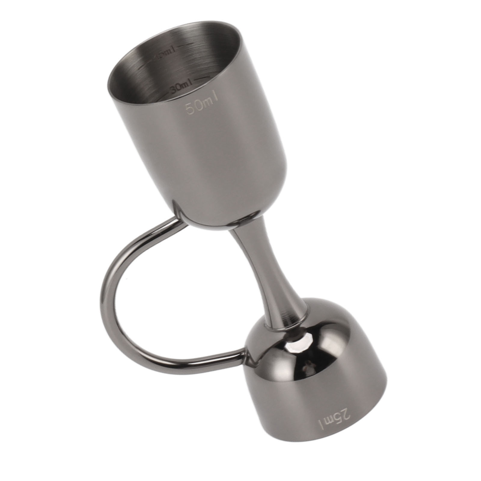 Doppelseitige Cocktailglocke, Doppelseitiger Weinmessbecher Aus Edelstahl, Für Barkeeper, Schwarze Beschichtung