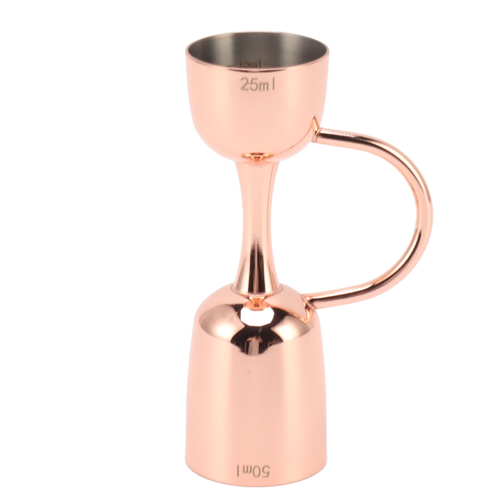 Doppelseitige Cocktailglocke, Doppelseitiger Weinmessbecher Aus Edelstahl, Kupferbeschichtet, Für Barkeeper