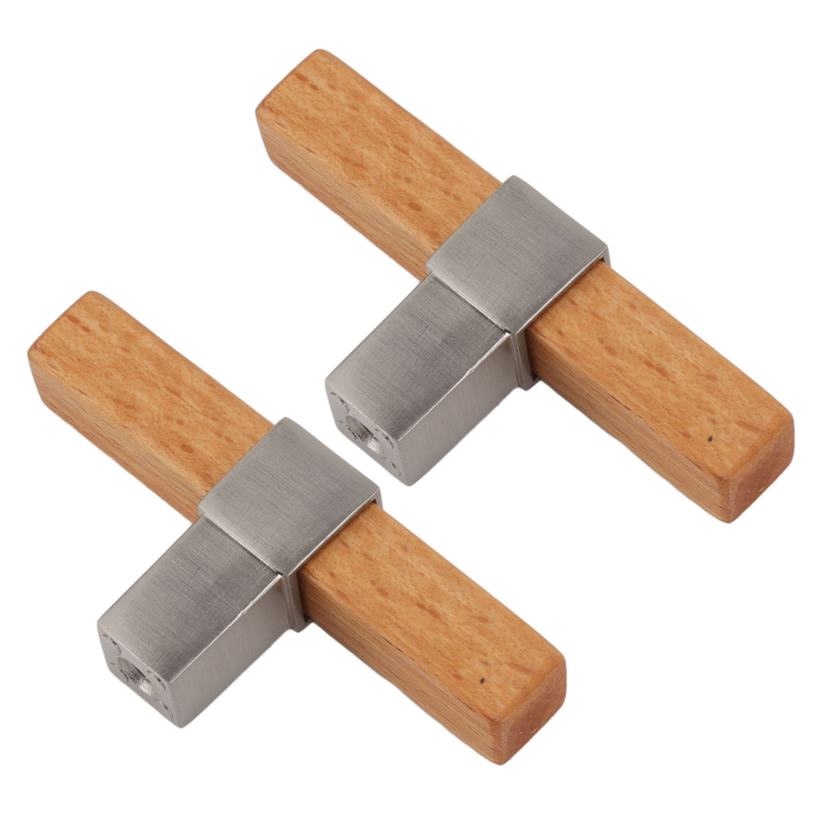Stück Holzgriffe Für Schränke, Einlochig, Knöpfe Für Küchenschubladen, Schränke, Kleiderschränke, Gebürstetes Silber