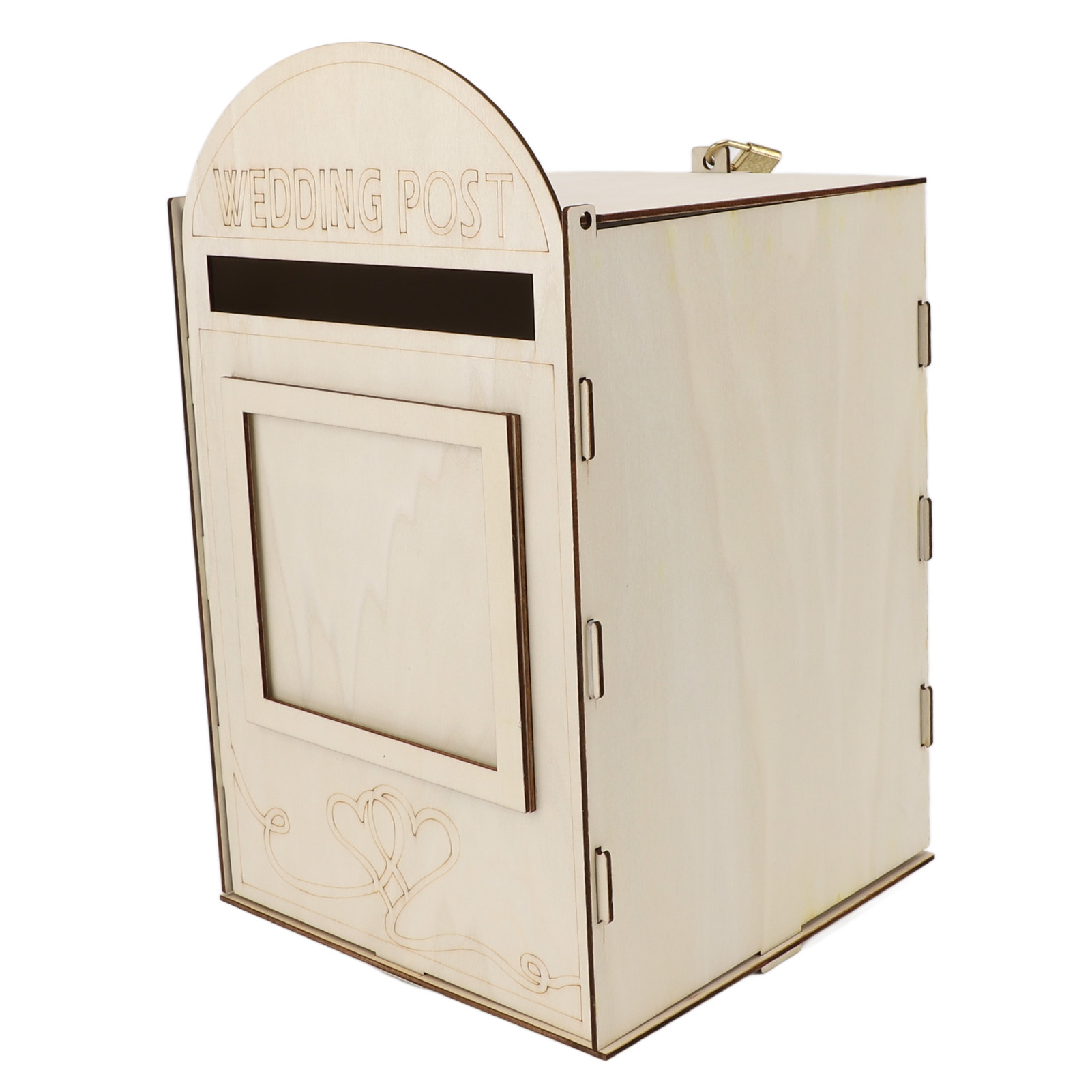 Selbstgebauter Briefkasten Aus Holz Mit Schlüsselschloss, Perfekt Für Hochzeitsfeiern Und Als Dekoration Zum Hochzeitstag Jm01617