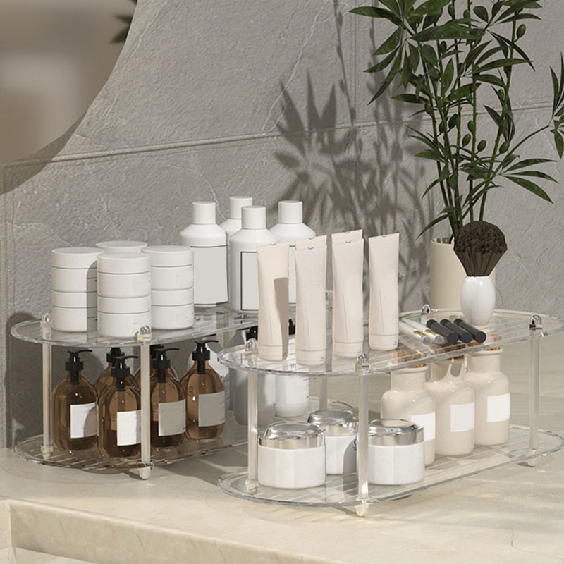 Kosmetik-organizer Für Den Schminktisch, 2-stöckiger Badezimmer-organizer, Multifunktionales Kosmetikregal, 15 X 30 X 20 Cm